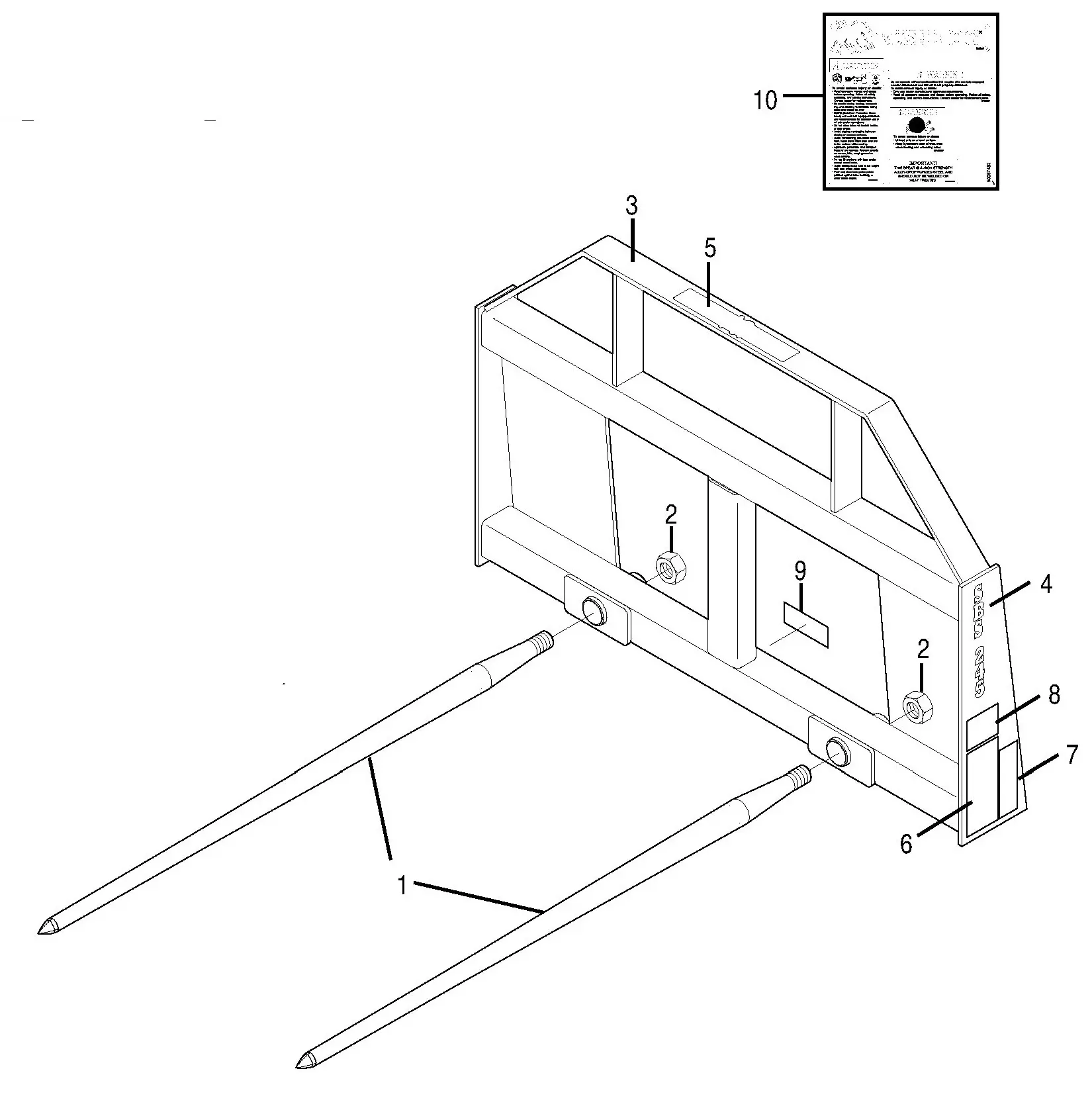 Bush Hog 2447 QT FRONT END LOADER Parts Diagrams
