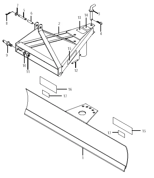 Bush Hog 25-04 Rear Mounted Blade Parts Diagrams