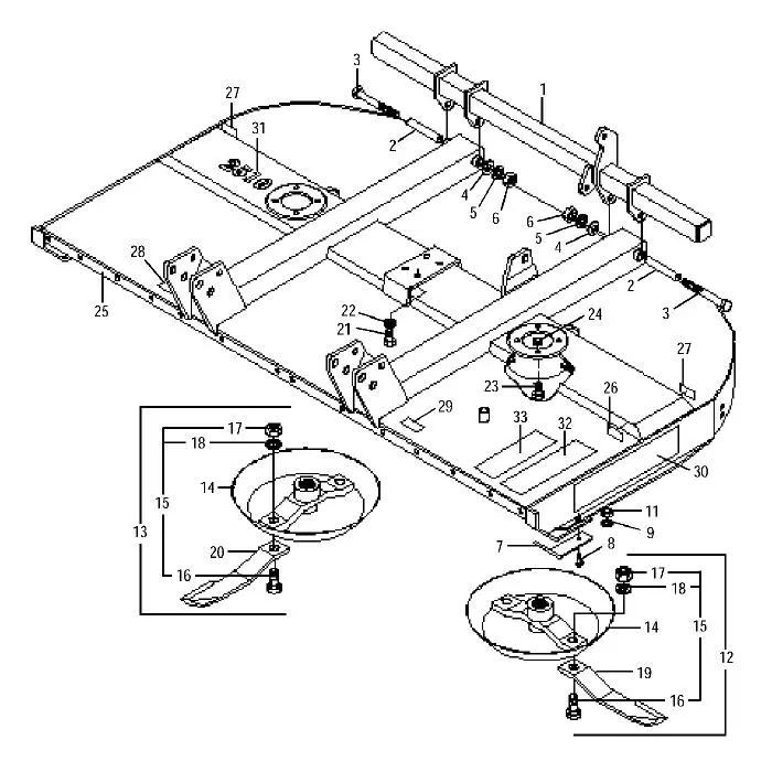 まばちページ Bush Hog 2510 Rotary Cutter Parts Diagrams
