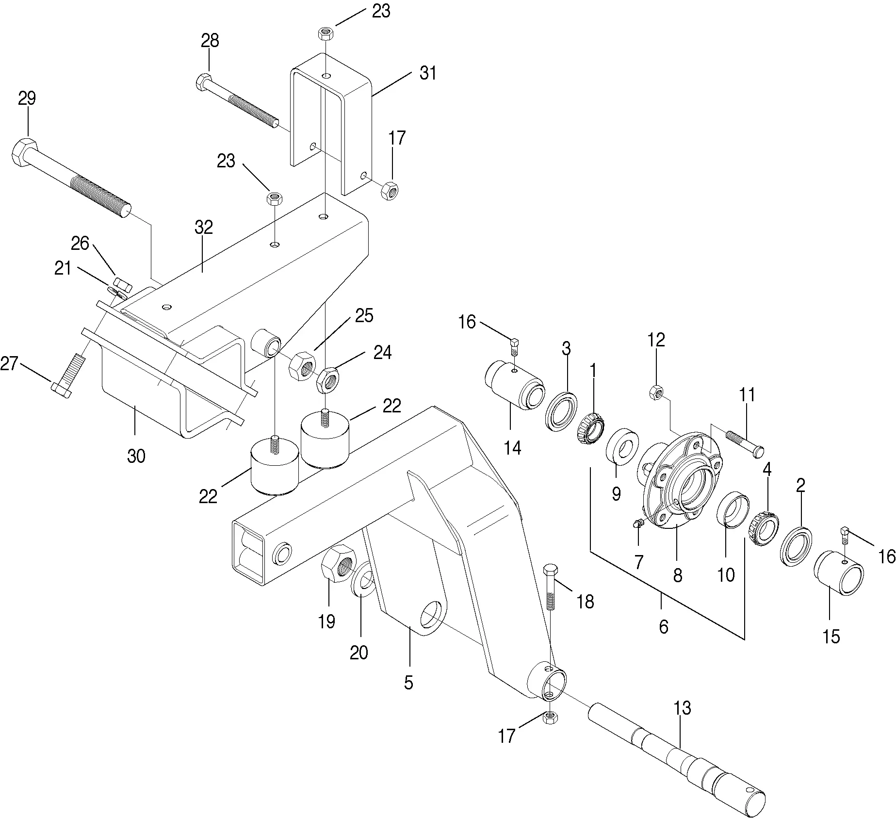 Bush Hog 3414 and 13414 Rotary Cutter Parts Diagrams