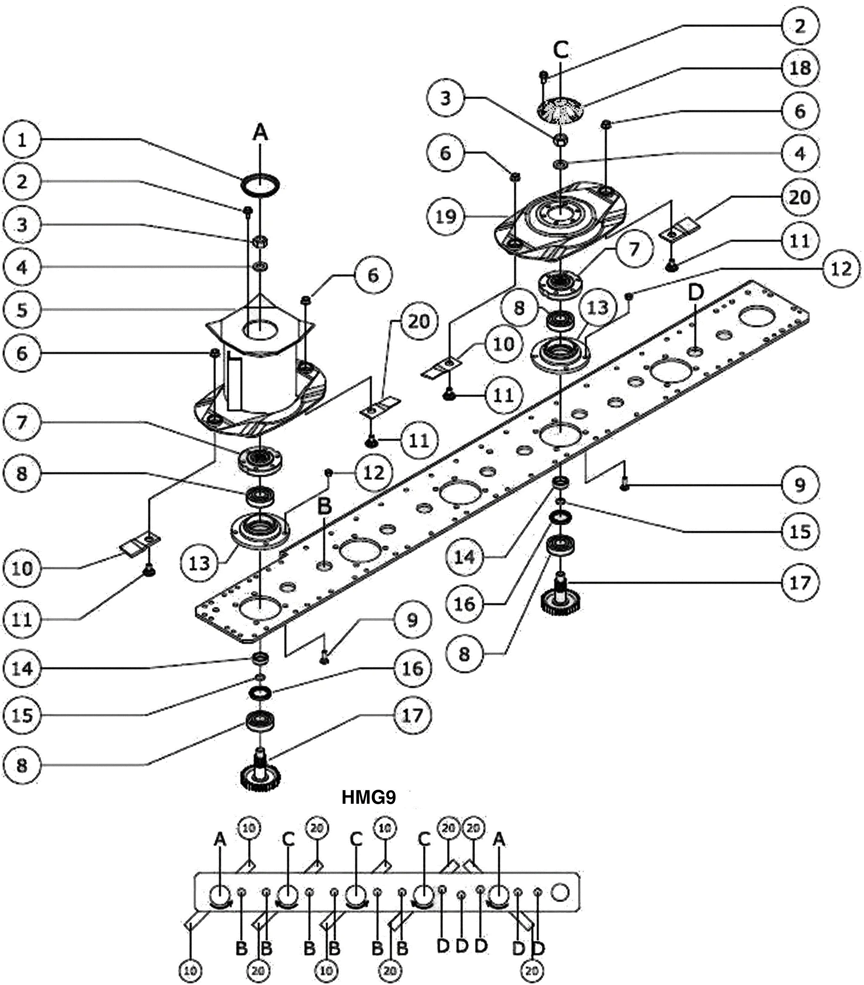 Bush Hog HMG MODELS DISC MOWER Parts Diagrams