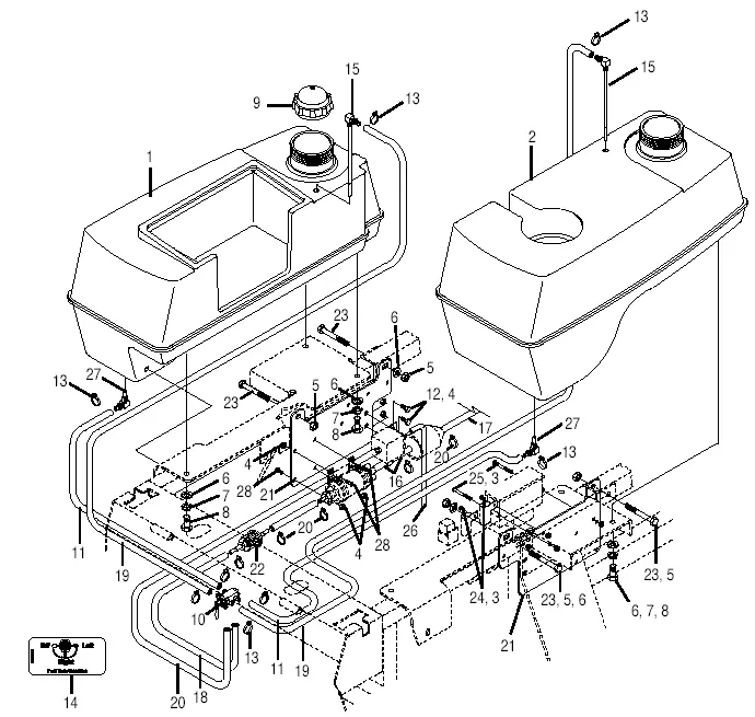 Bush Hog M2661 Mid Mount Zero Turn Parts Diagrams
