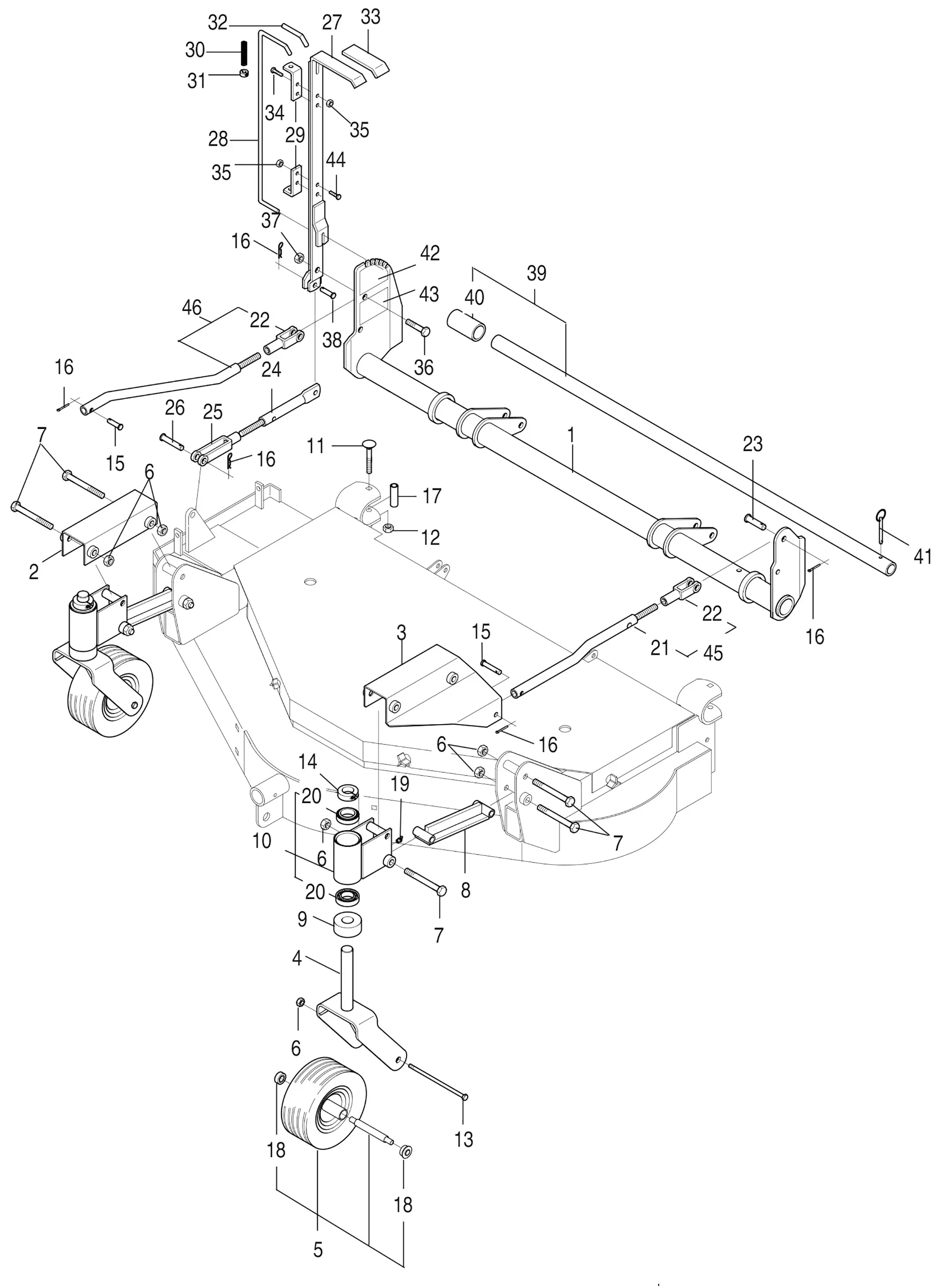 Bush Hog ZT-22W 22HP KAWASAKI ENGINE Parts Diagrams
