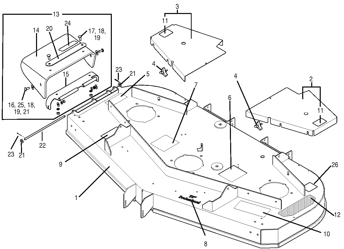 マチャケページ Bush Hog (PZ3 & PZ5) Professional Series Zero Turn Parts Diagrams