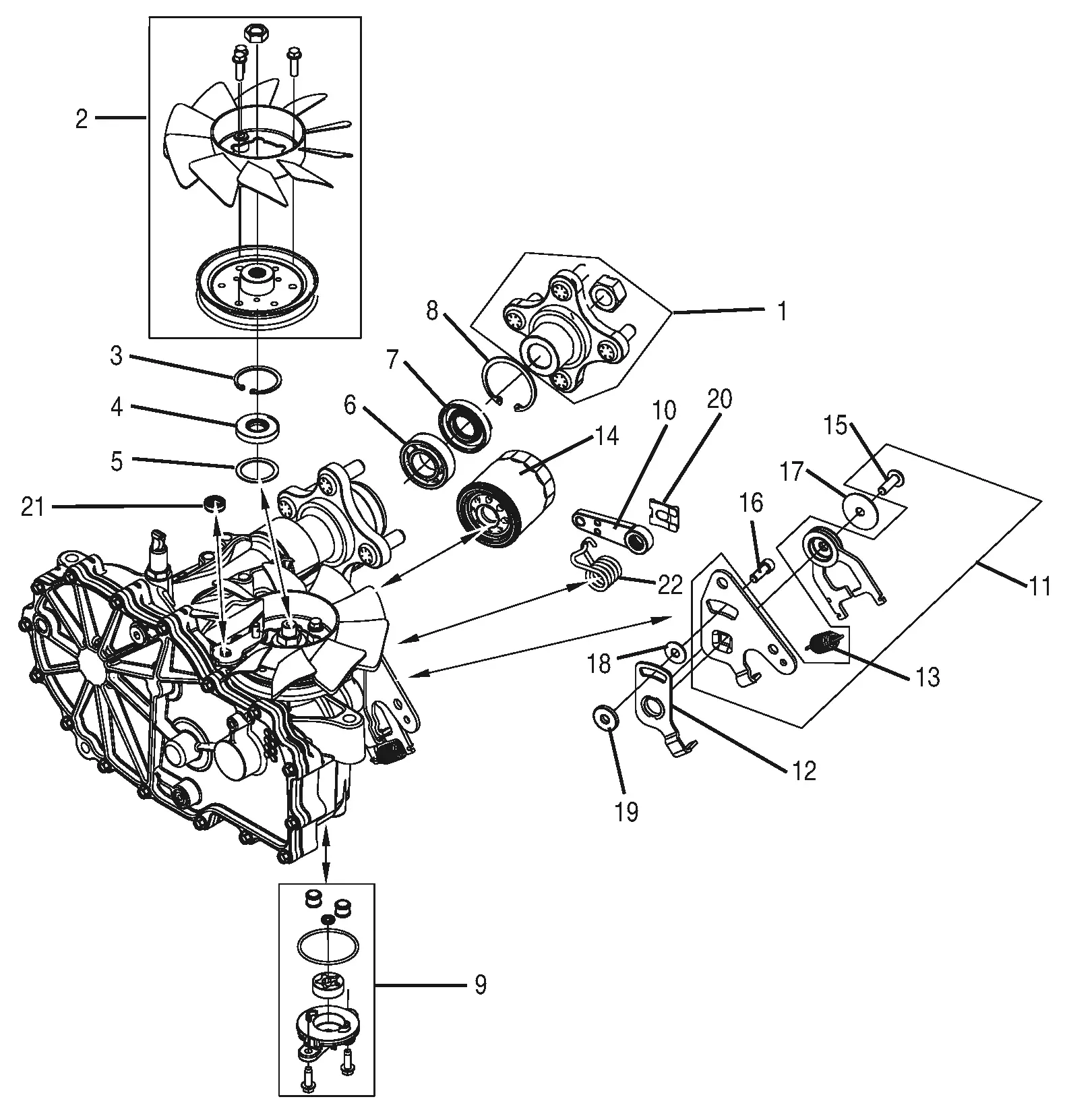 Bush Hog M-Series (M4420PS, M5220KT, M5225CT) Parts Diagrams
