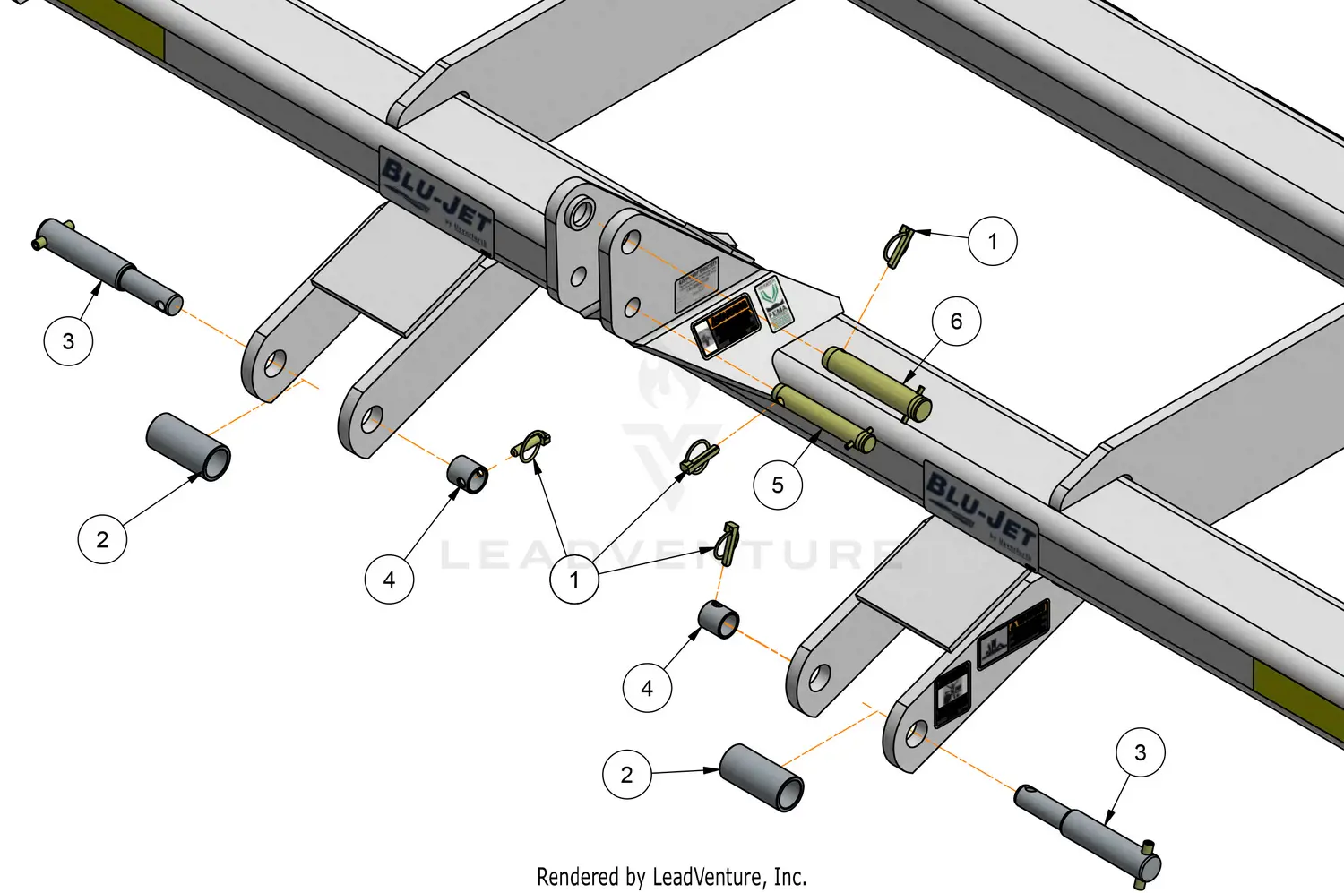 Unverferth SubTiller 2, 3 Point Frame - 3 Shank 30