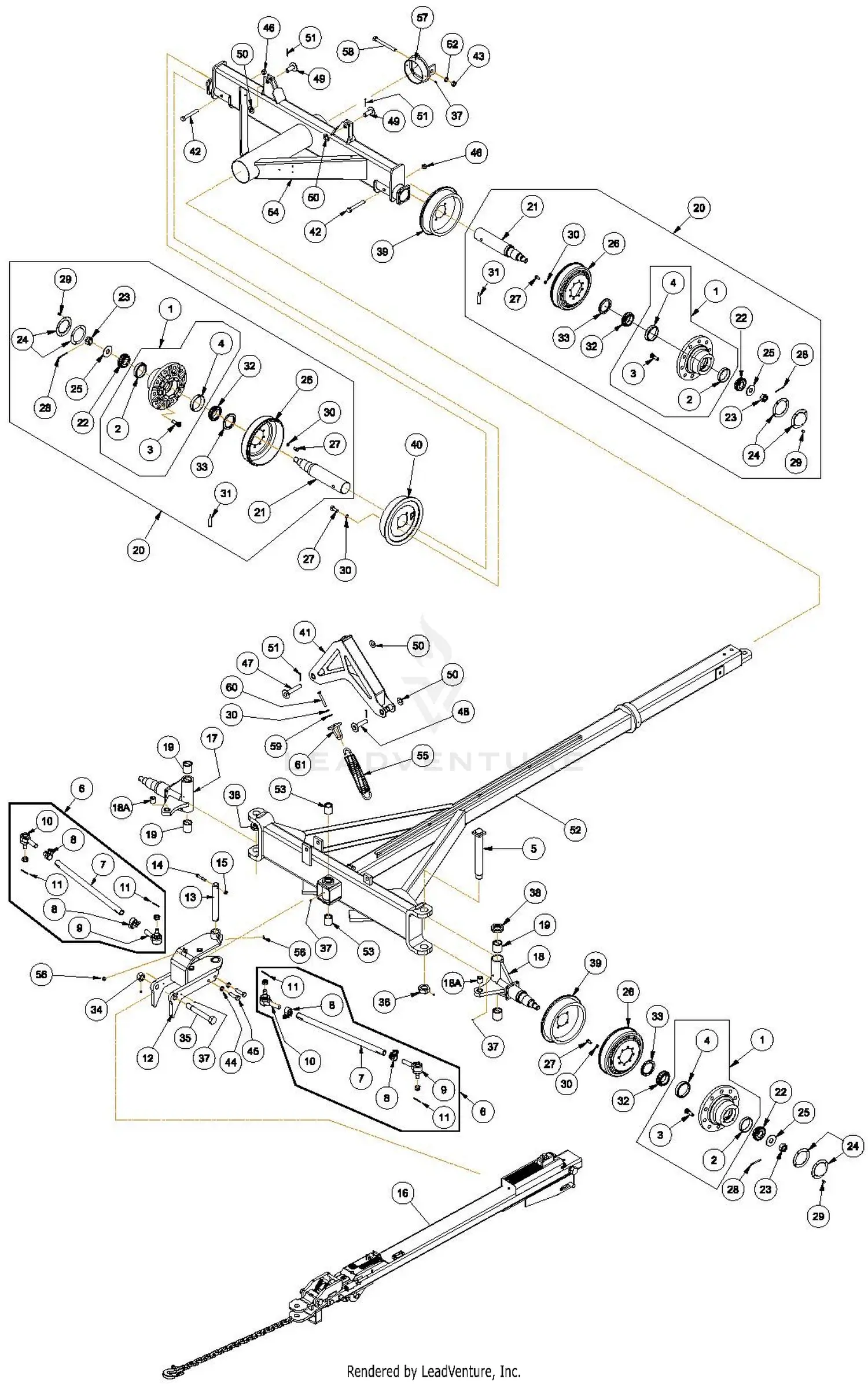 Unverferth 644 Brent Grain Train S/N B18460100 & Up Parts Diagrams