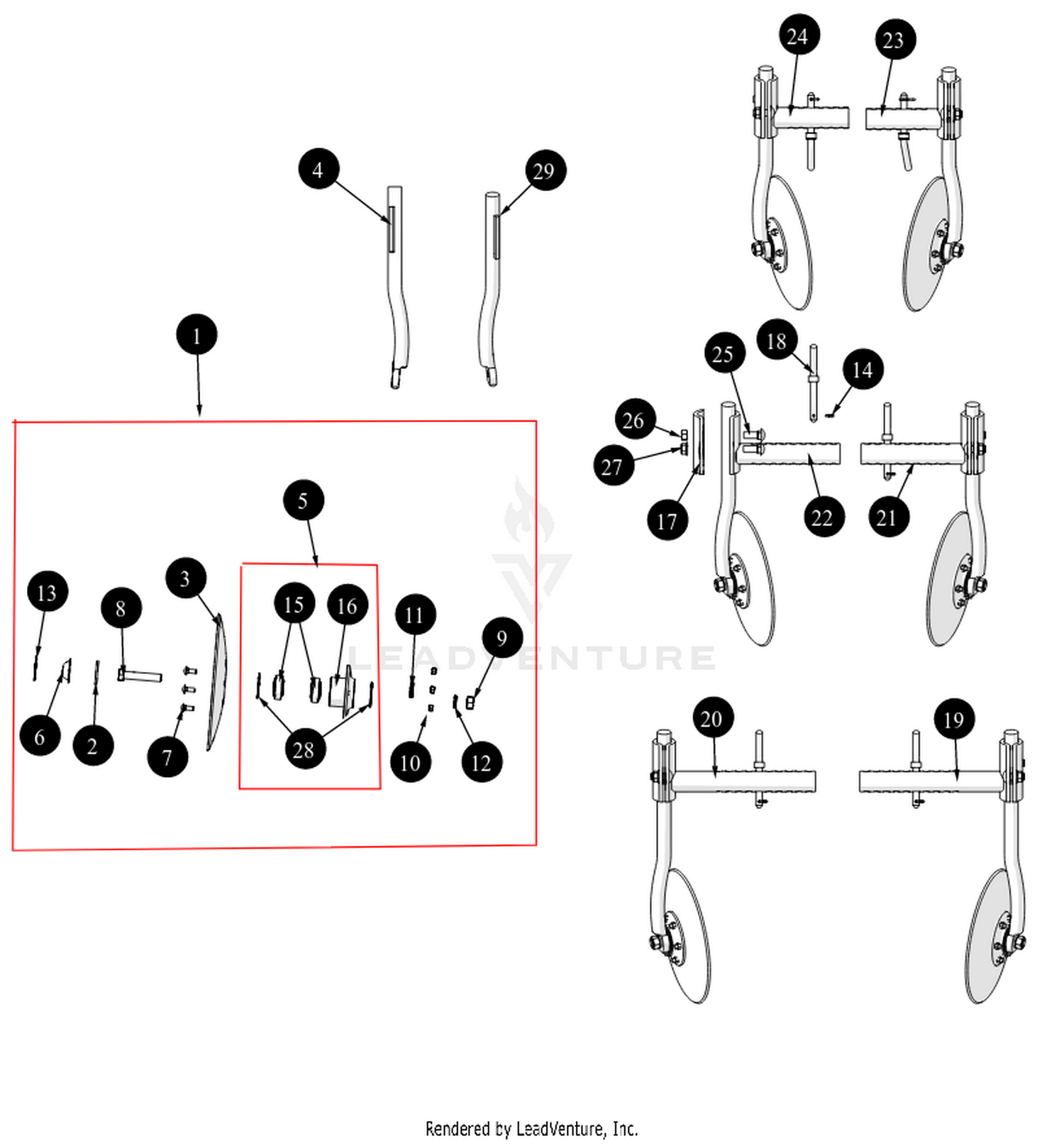 Unverferth 8315 Barring-Off Discs Parts Diagrams