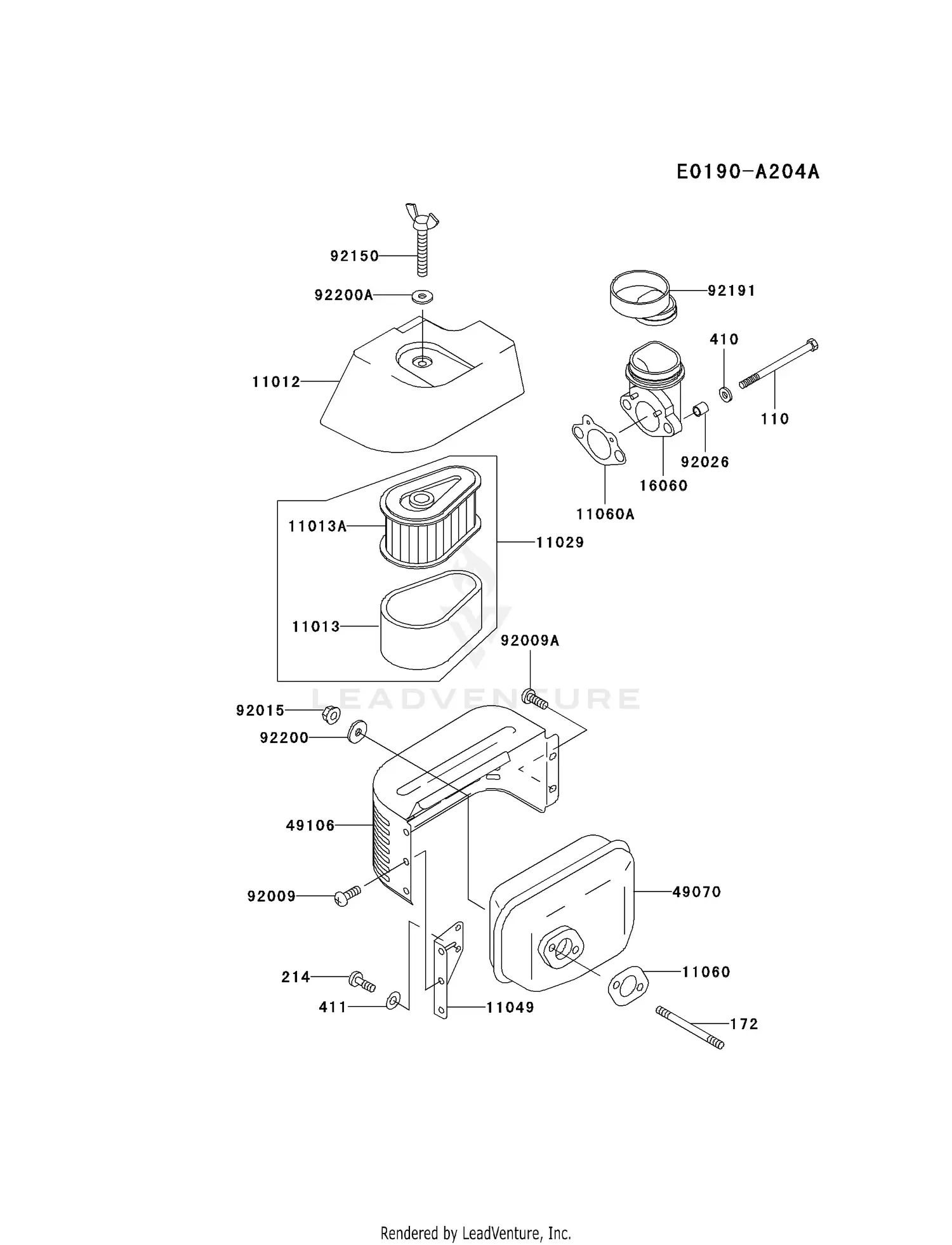 Kawasaki FC150V-ES19 4 Stroke Engine FC150V Parts Diagrams