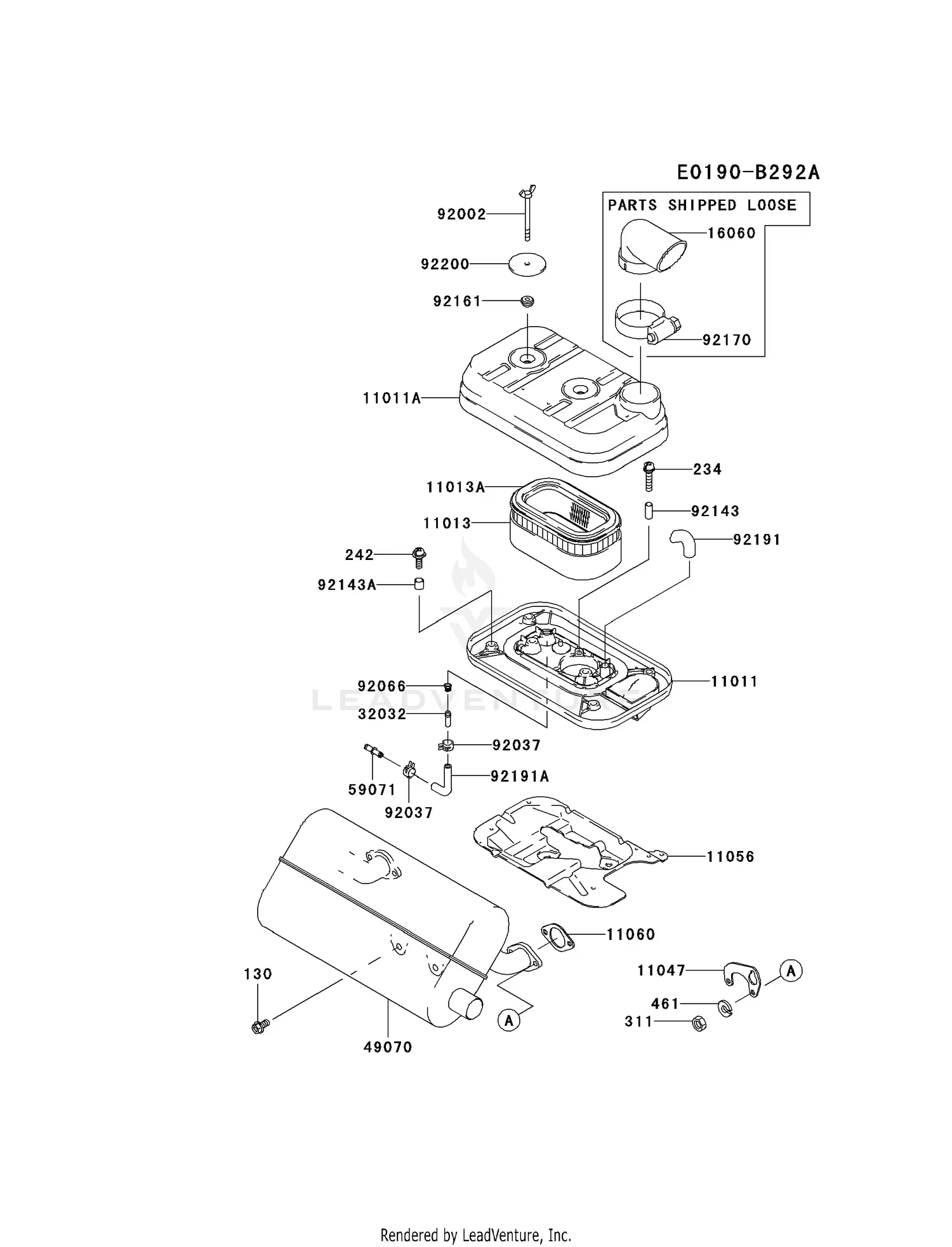 Kawasaki FD620D-GS18 4 Stroke Engine FD620D Parts Diagrams