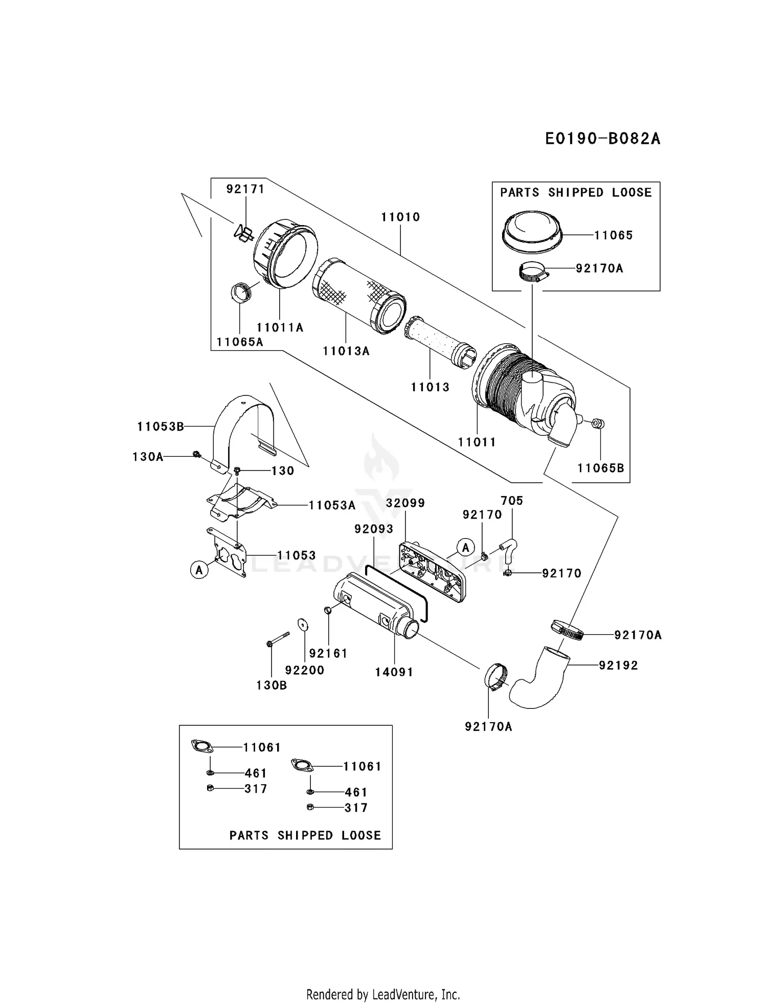 Kawasaki FD731V-AS08 4 Stroke Engine FD731V Parts Diagrams