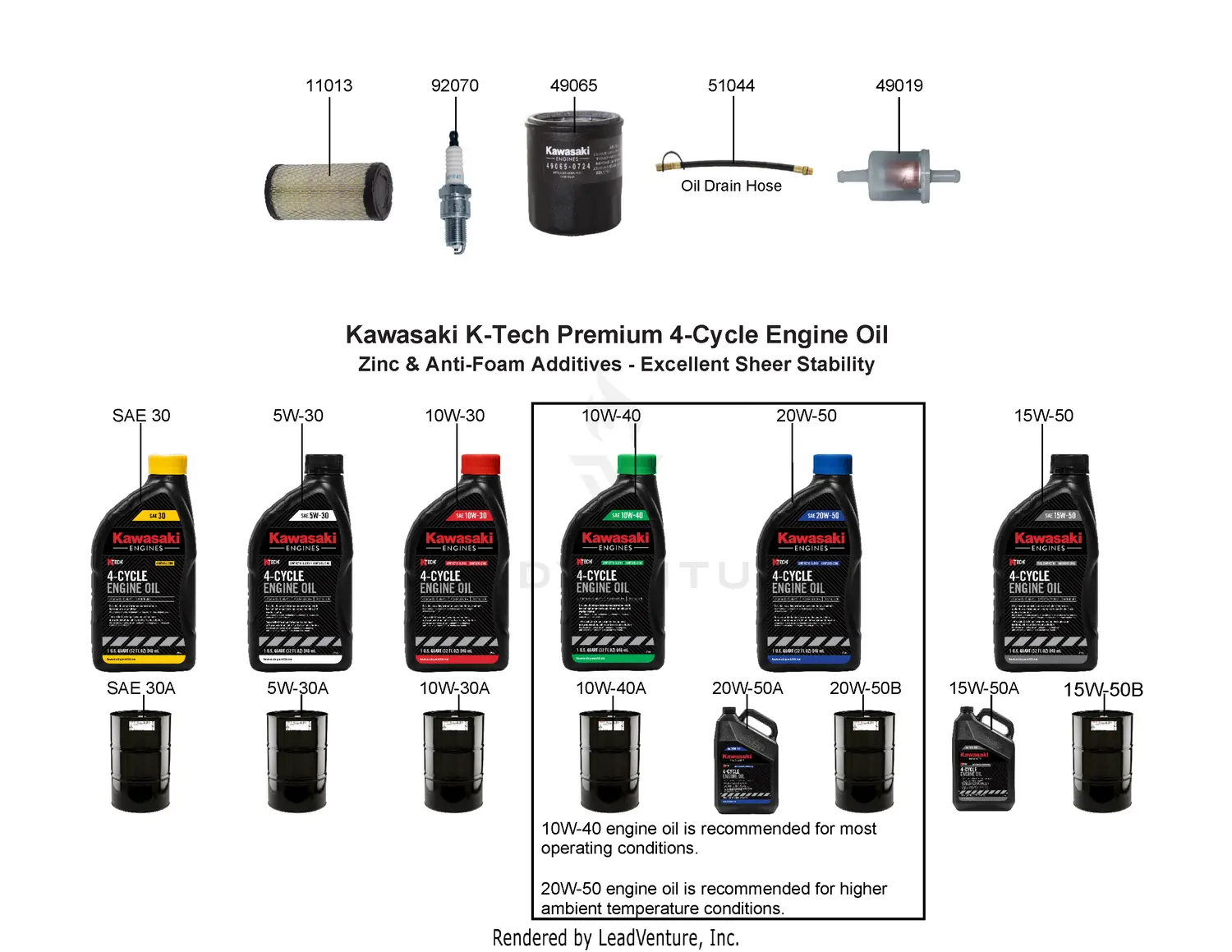 Kawasaki FH580V-BS25 4 Stroke Engine FH580V Parts Diagrams