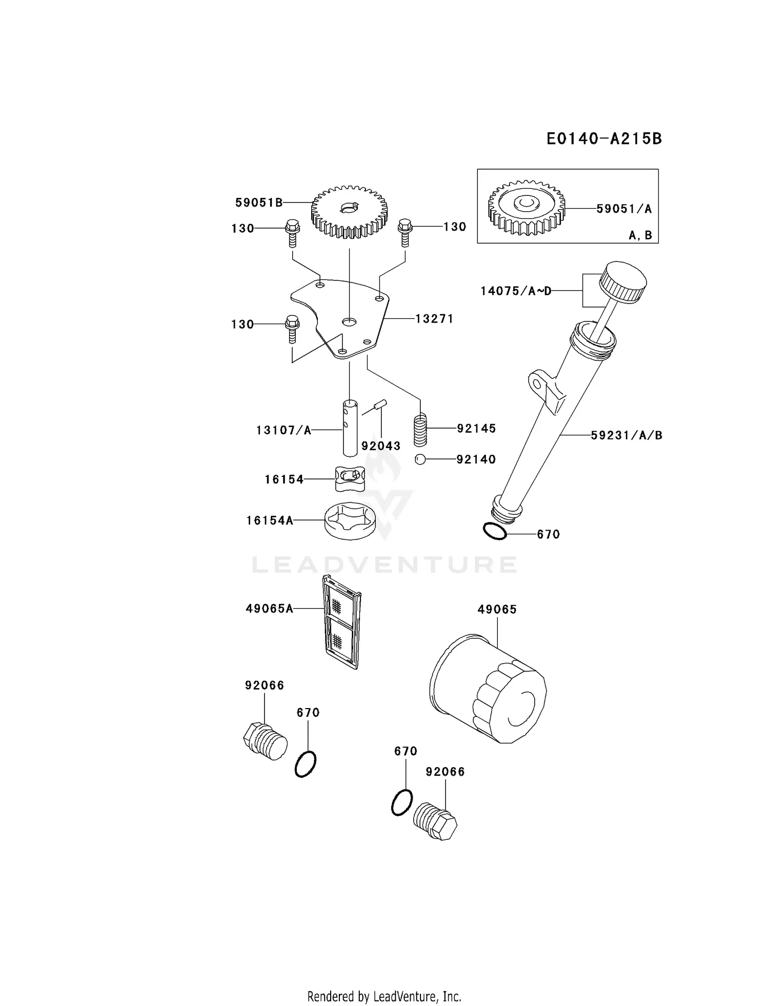 Kawasaki FH680V-BS01 4 Stroke Engine FH680V Parts Diagrams