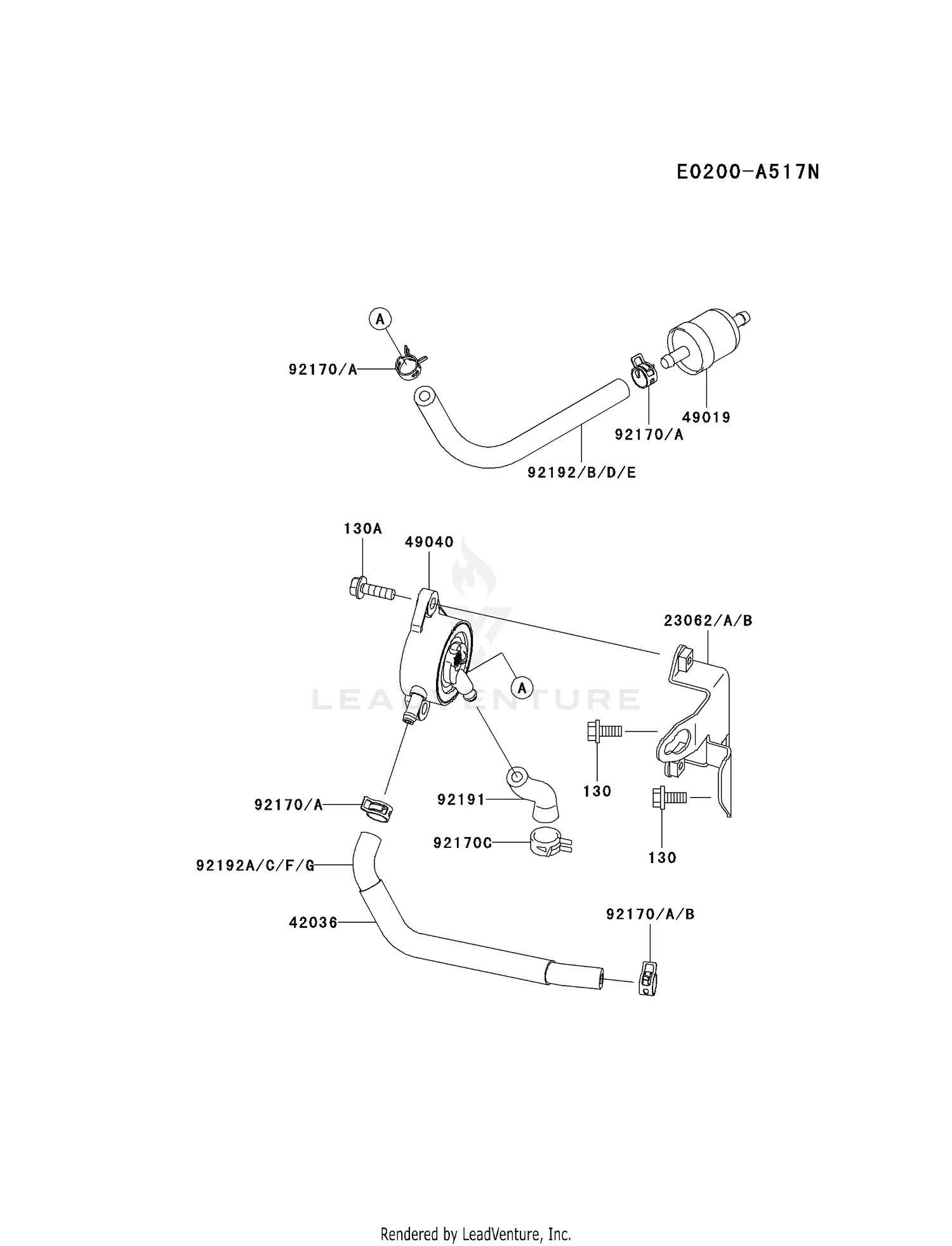 Kawasaki FH721V-AW04 4 Stroke Engine FH721V Parts Diagrams