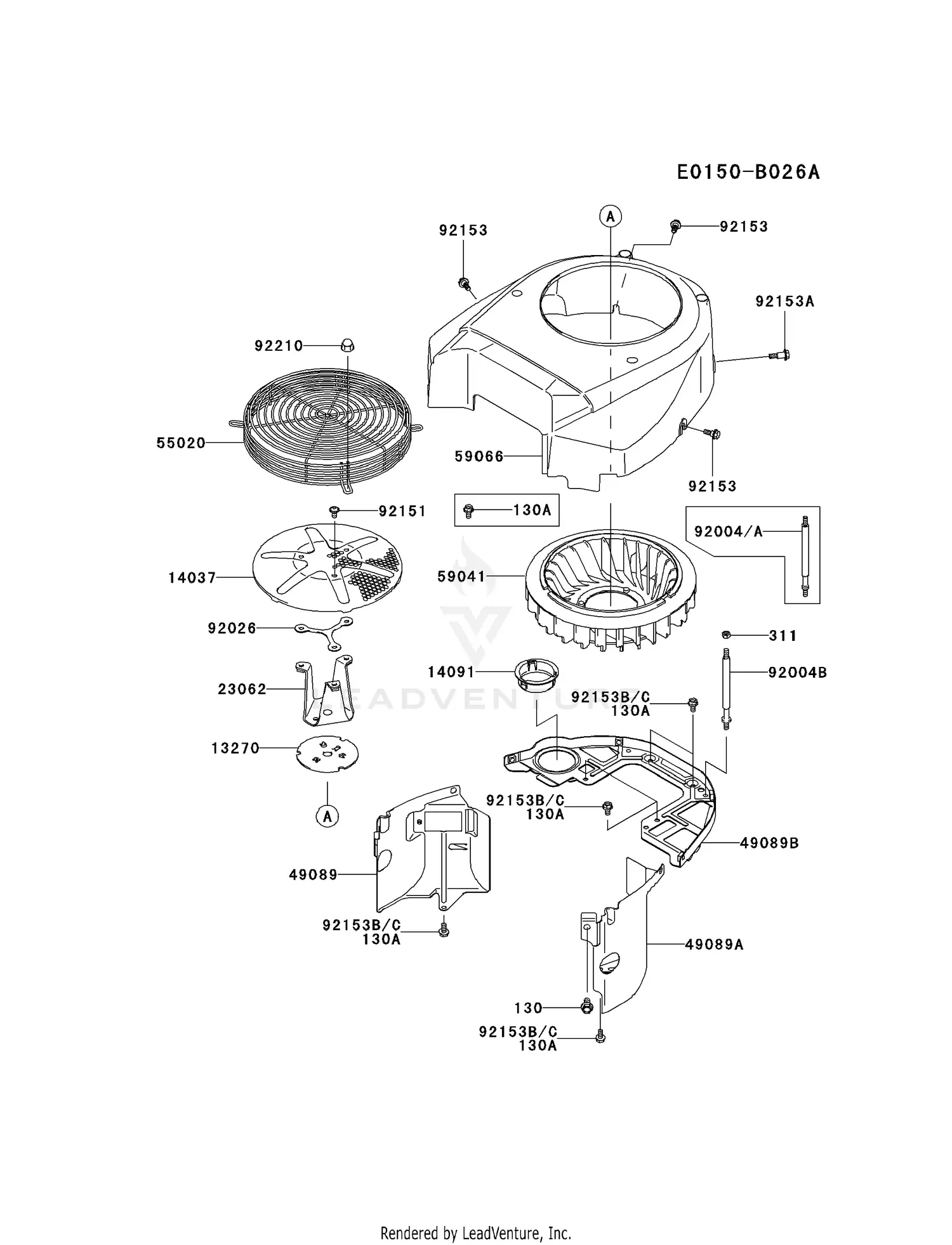 Kawasaki FH721V-FS13 4 Stroke Engine FH721V Parts Diagrams