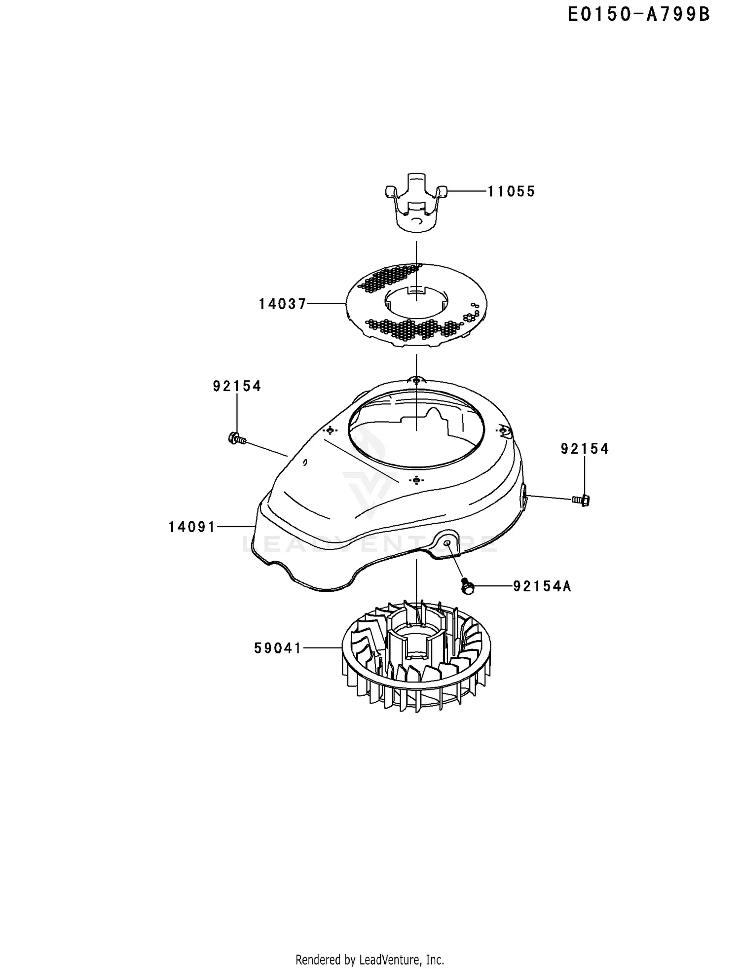 Kawasaki FJ180V-AM25 4 Stroke Engine FJ180V Parts Diagrams