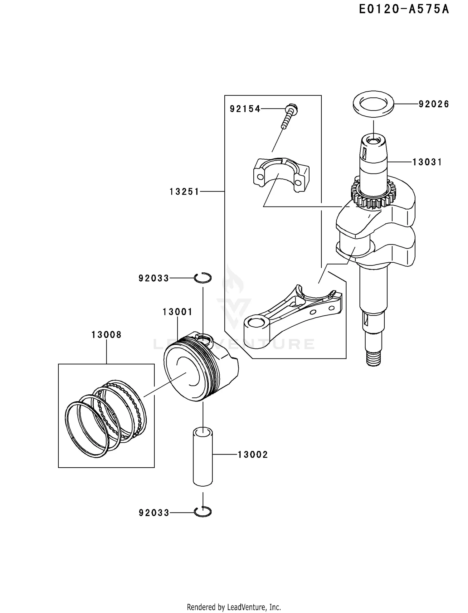 まっきーページ Kawasaki FJ180V-AM25 4 Stroke Engine FJ180V Parts Diagrams