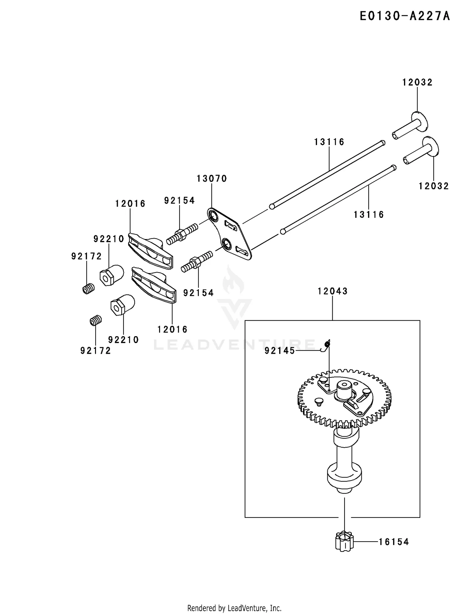 Kawasaki FJ180V-AM25 4 Stroke Engine FJ180V Parts Diagrams