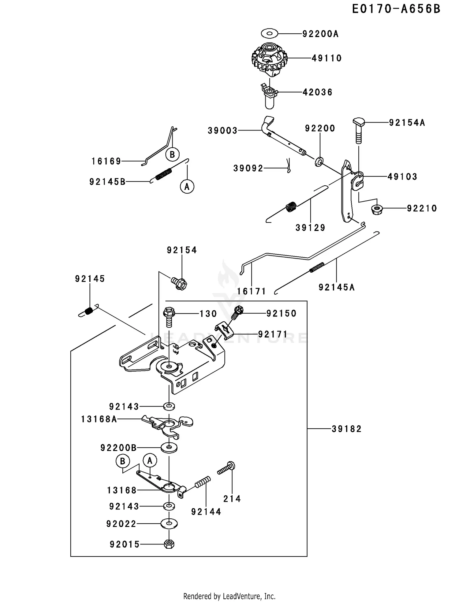 Kawasaki FJ180V-BM21 4 Stroke Engine FJ180V Parts Diagrams