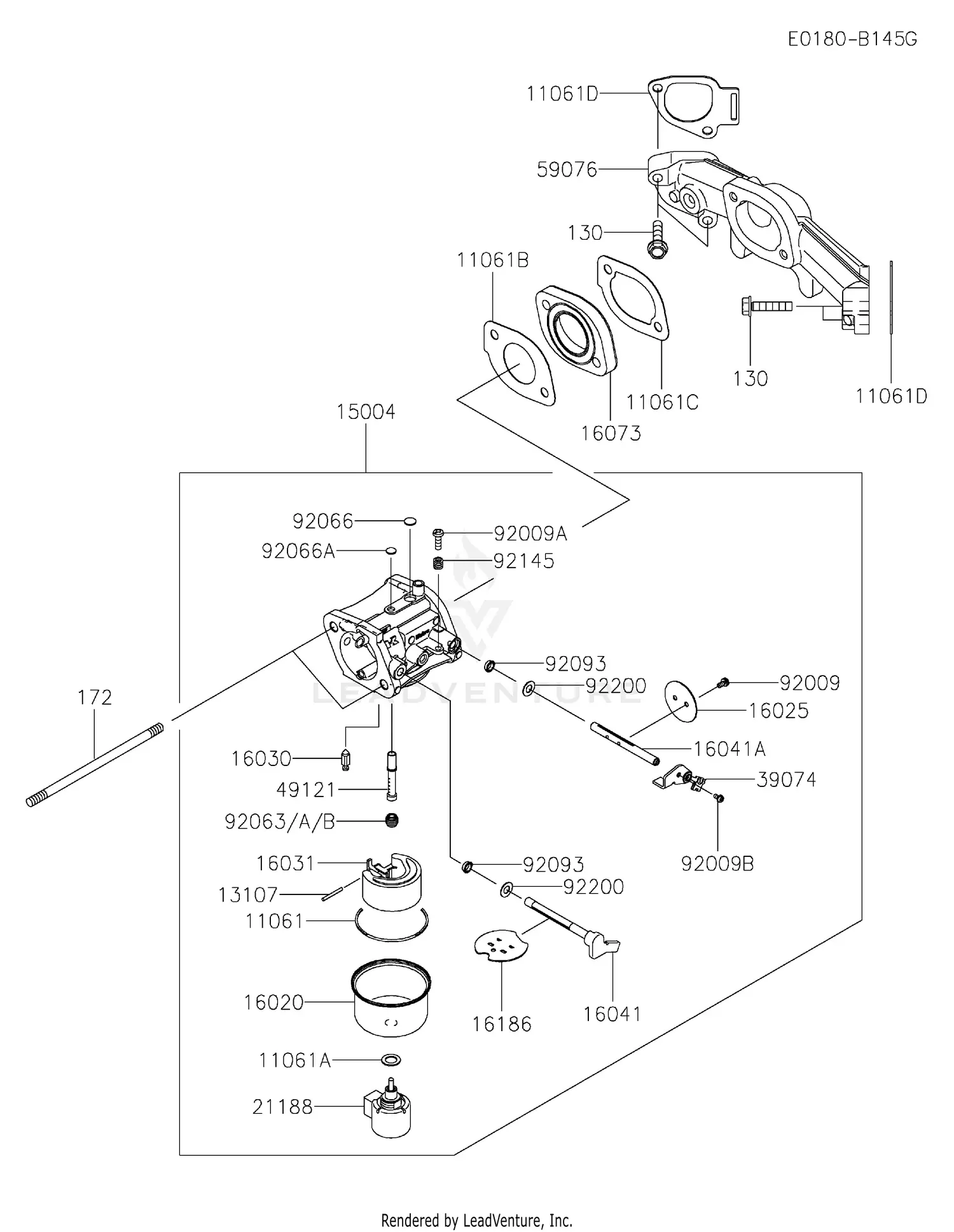 Kawasaki FR651V-AR04 4 Stroke Engine FR651V Parts Diagrams