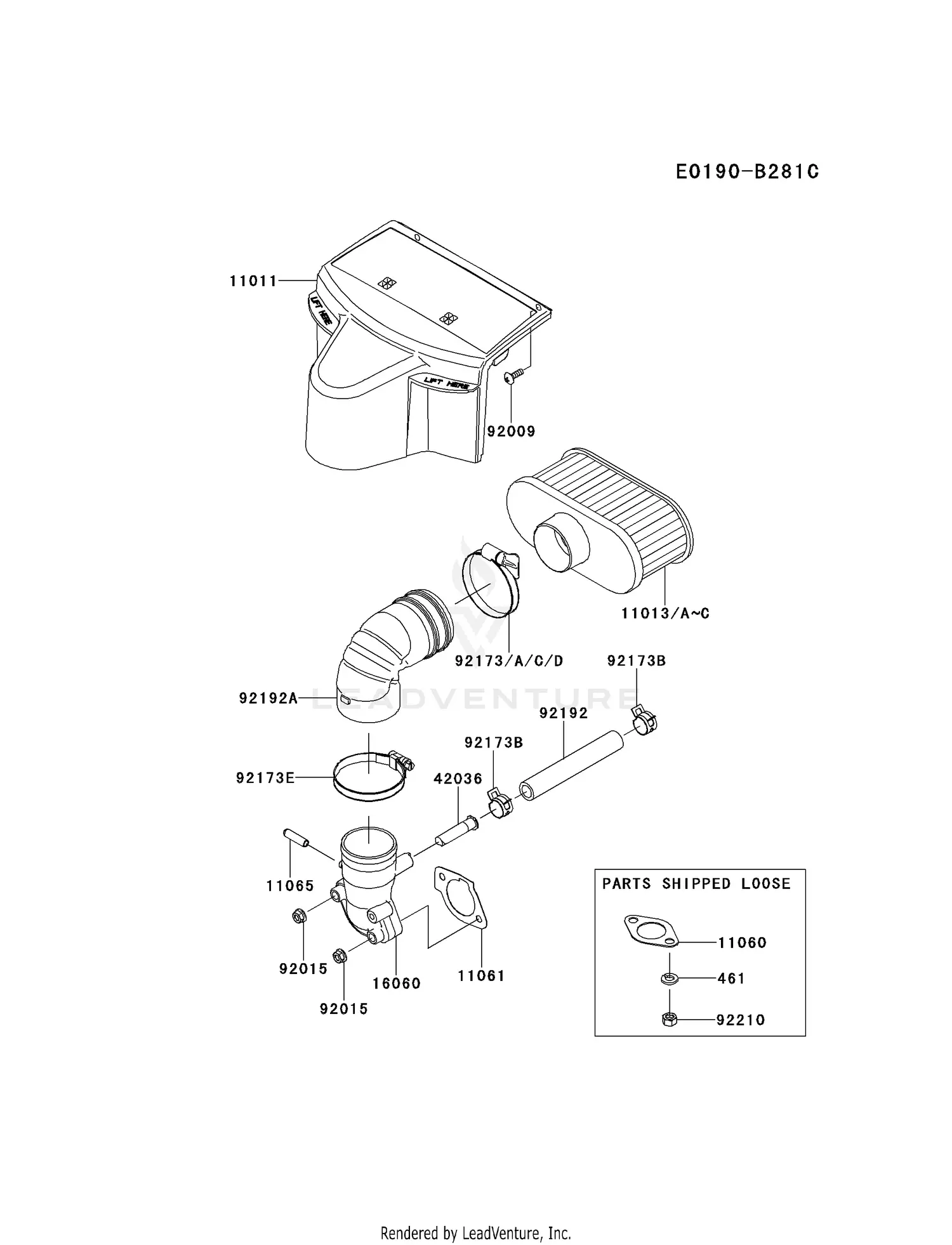 Kawasaki FR691V-BS12 4 Stroke Engine FR691V Parts Diagrams