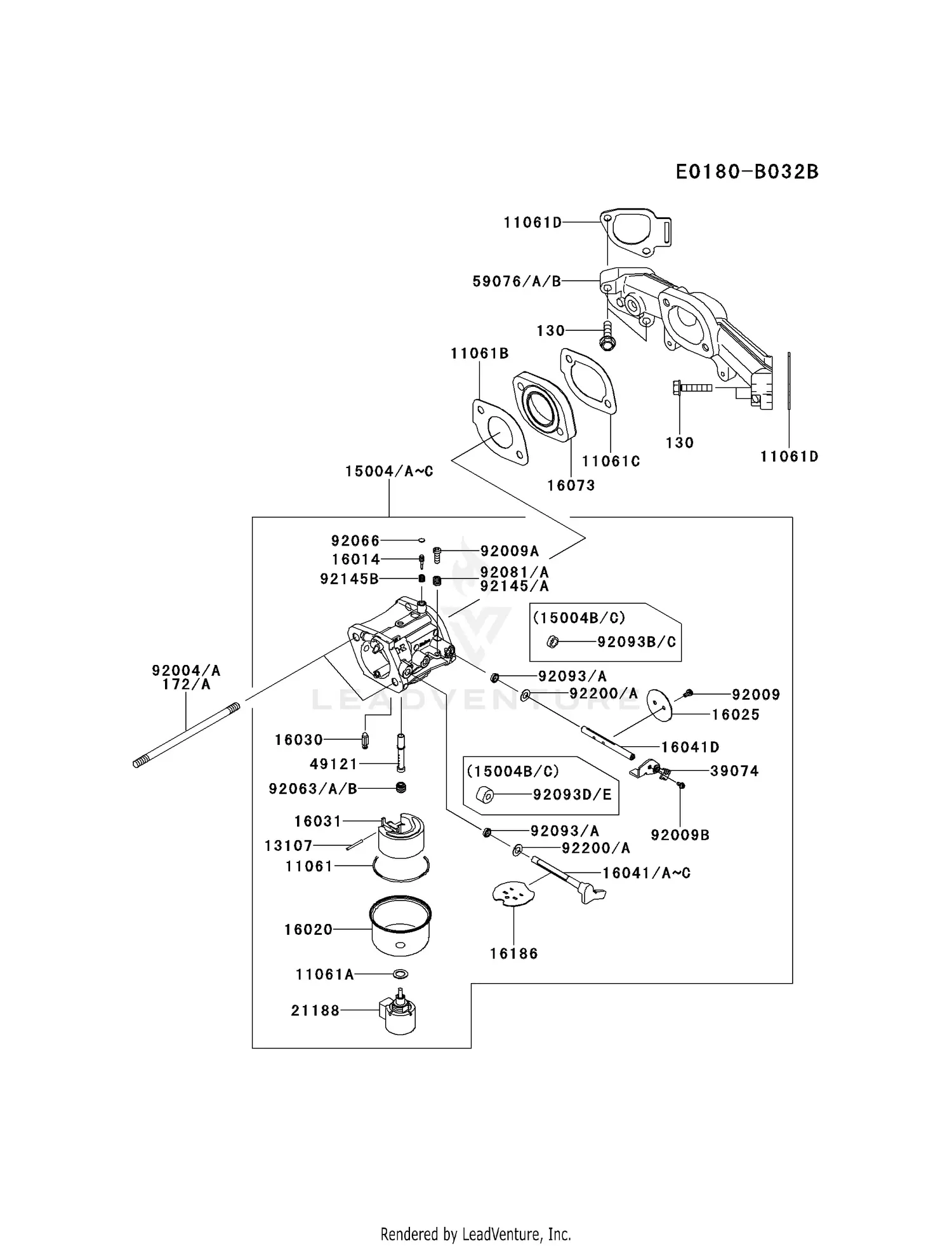 Kawasaki FR691V-BS12 4 Stroke Engine FR691V Parts Diagrams