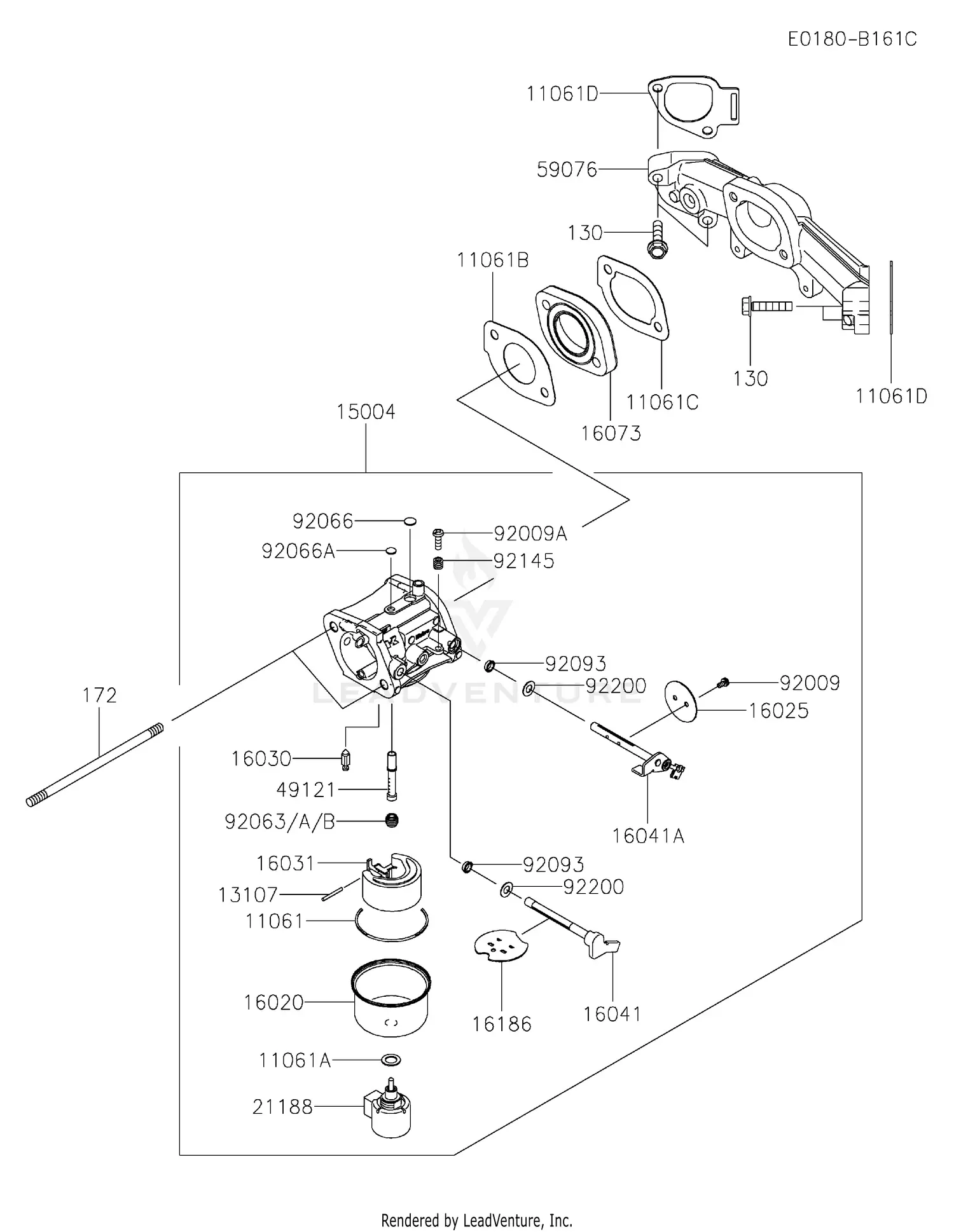 Kawasaki FR730V-AS37 4 Stroke Engine FR730V Parts Diagrams