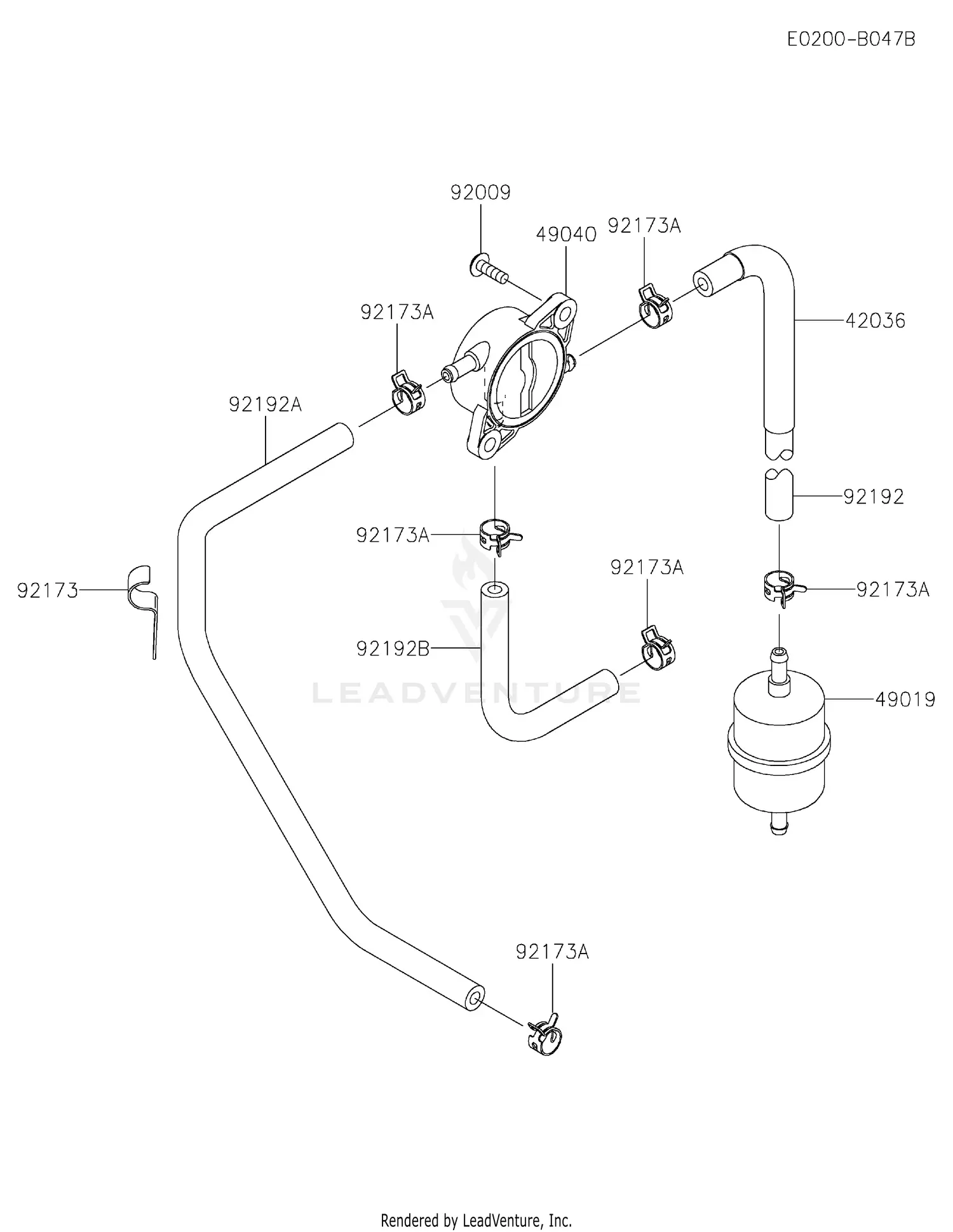 Kawasaki FR730V-AS37 4 Stroke Engine FR730V Parts Diagrams