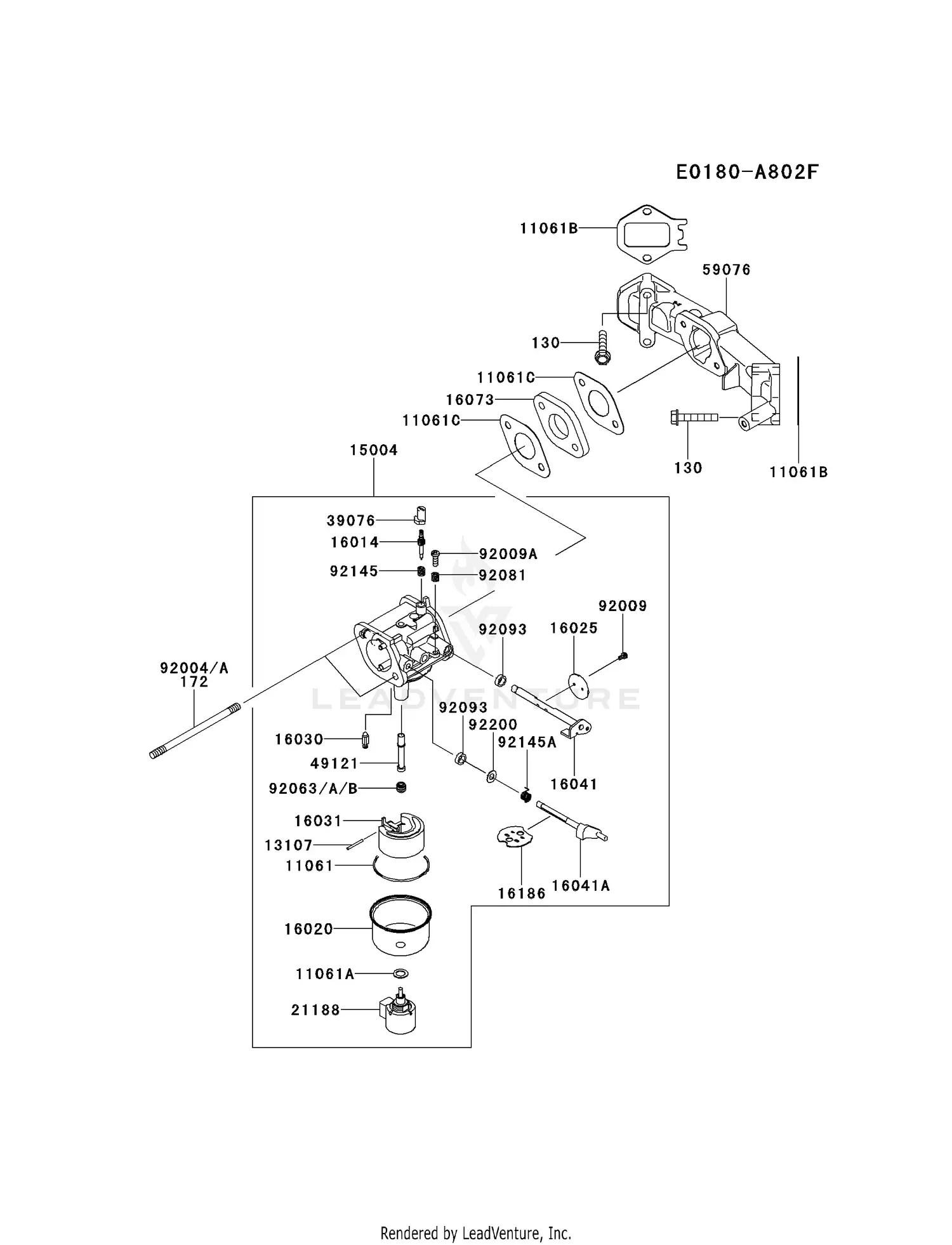 Kawasaki FS541V-BS13 4 Stroke Engine FS541V Parts Diagrams
