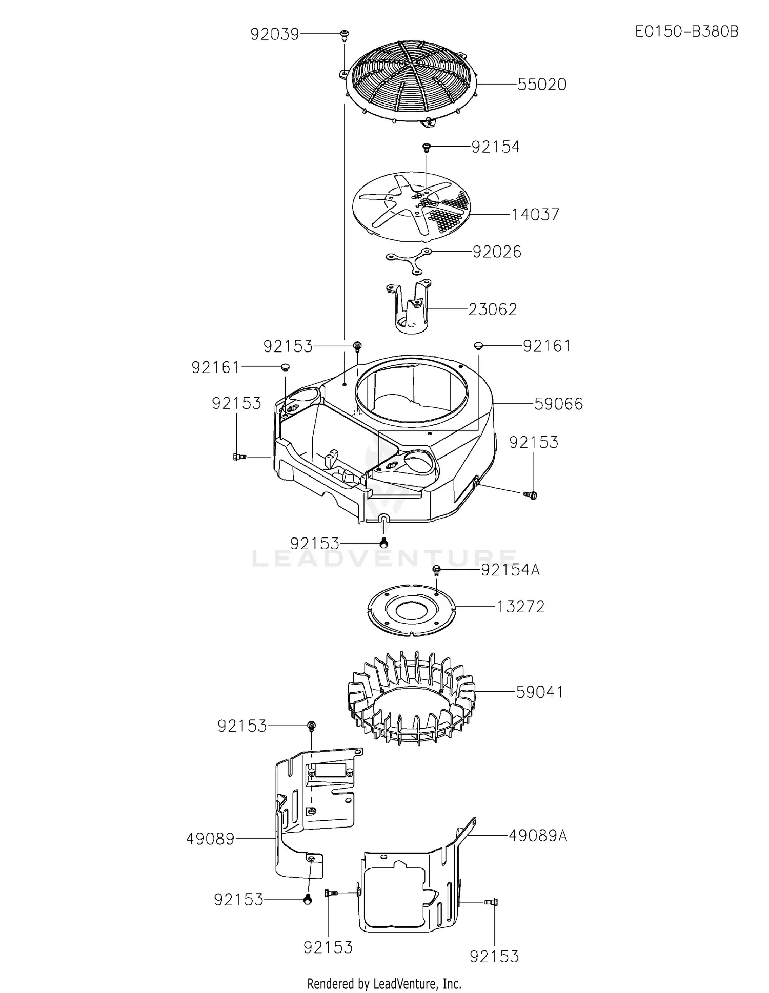 Kawasaki FS541V-BS40 4 Stroke Engine FS541V Parts Diagrams