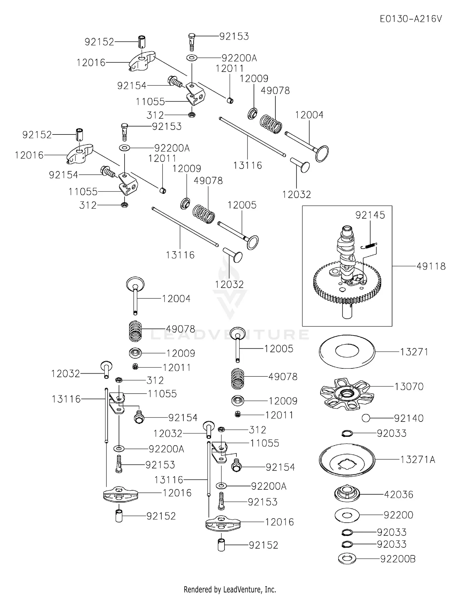 Kawasaki FS541V-BS40 4 Stroke Engine FS541V Parts Diagrams