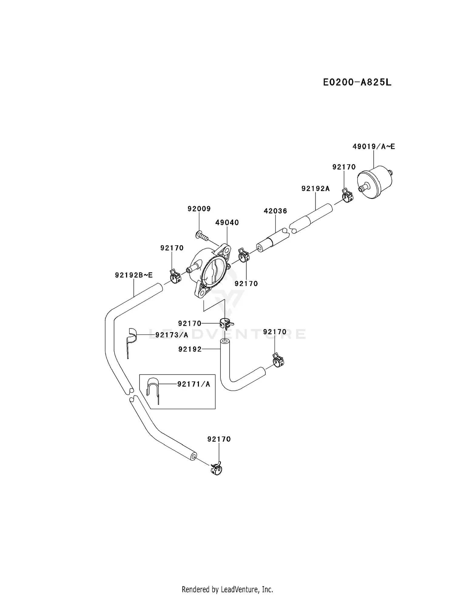 Kawasaki FS541V-CS19 4 Stroke Engine FS541V Parts Diagrams