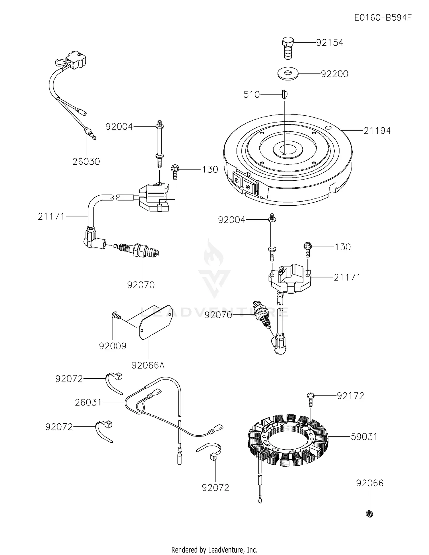 Kawasaki FS541V-FS21 4 Stroke Engine FS541V Parts Diagrams