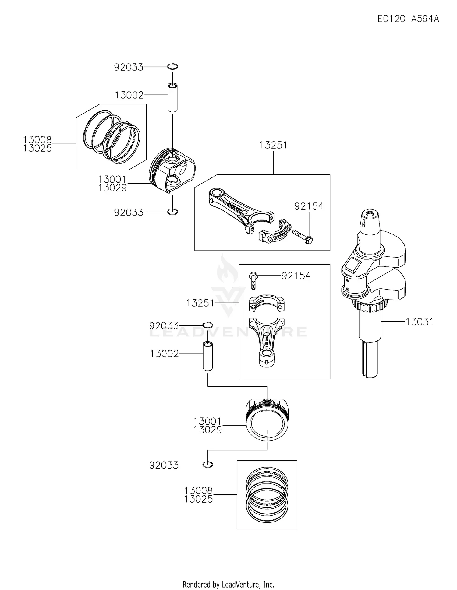 Kawasaki FS541V-FS21 4 Stroke Engine FS541V Parts Diagrams