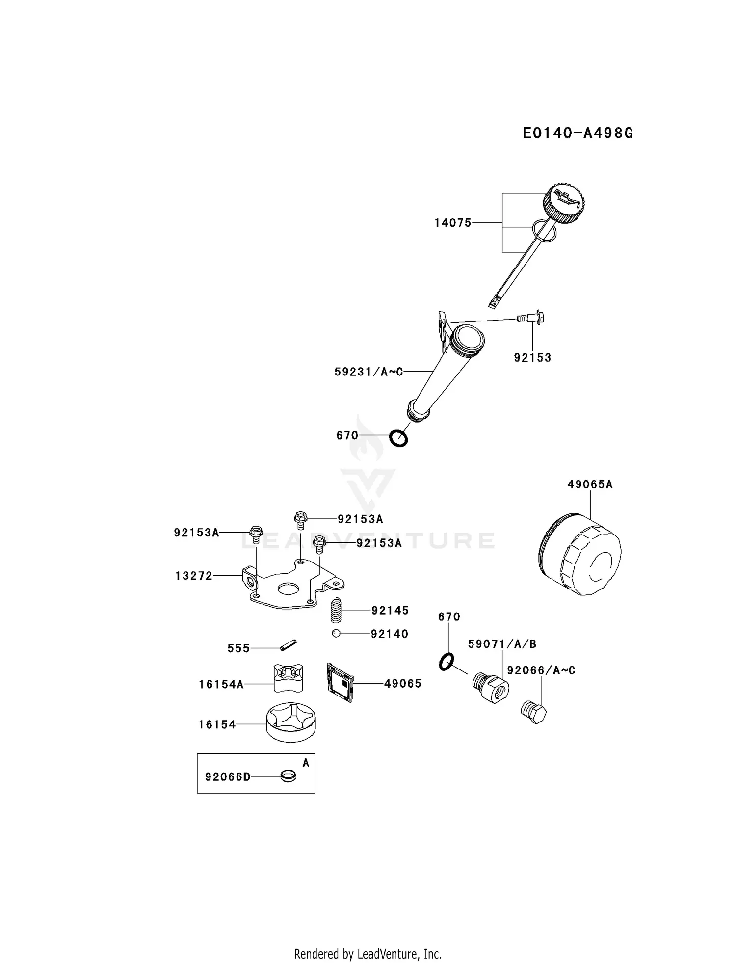 Kawasaki FS600V-BS07 4 Stroke Engine FS600V Parts Diagrams