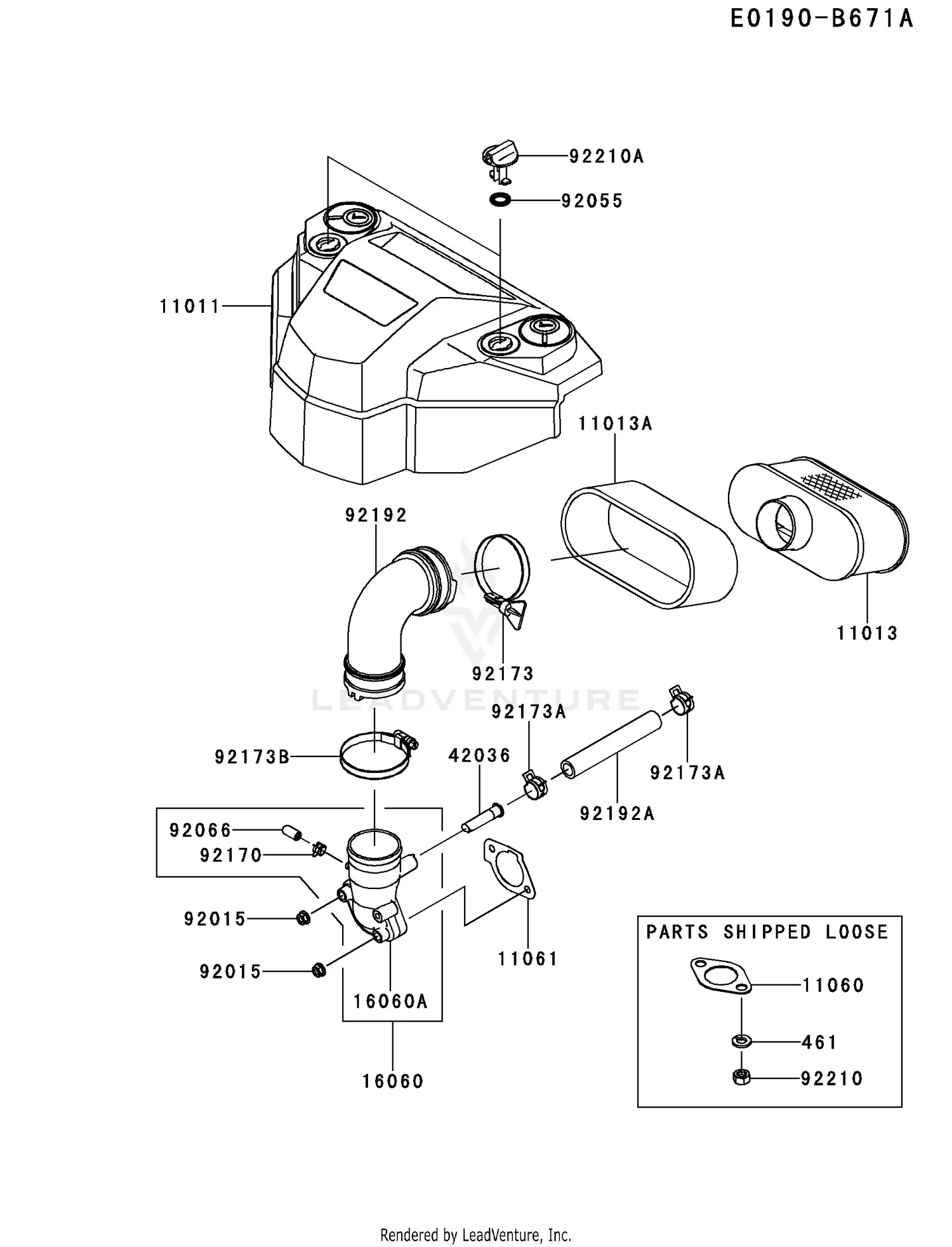 Kawasaki FS651V-BS21 4 Stroke Engine FS651V Parts Diagrams