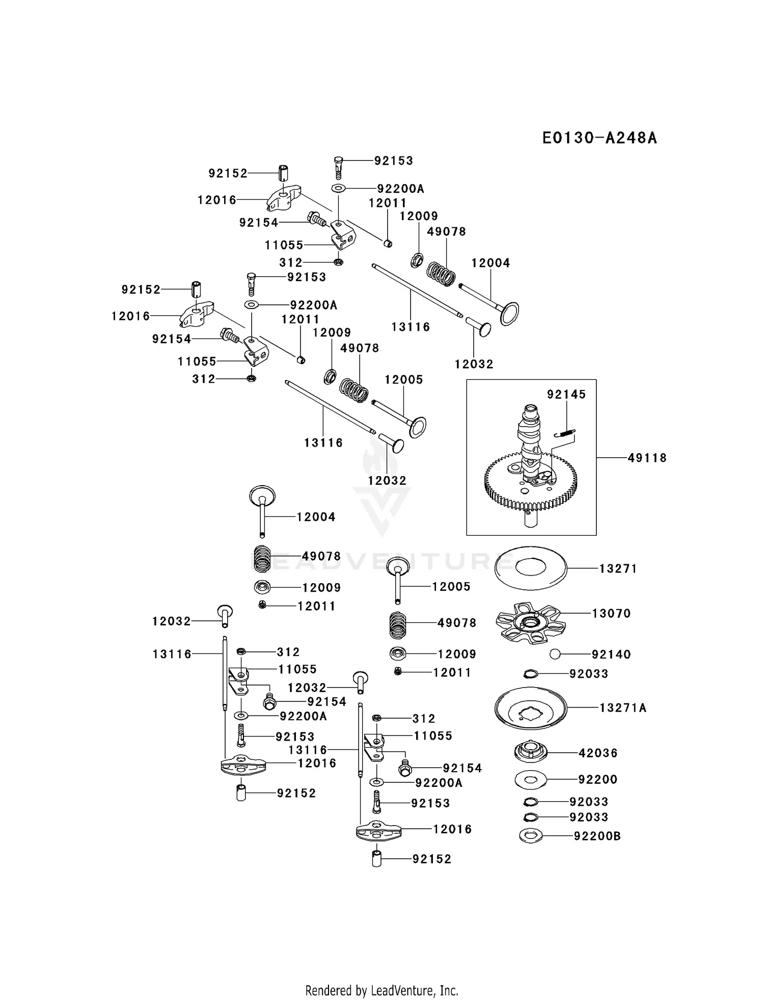 Kawasaki FS730V-AS17 4 Stroke Engine FS730V Parts Diagrams