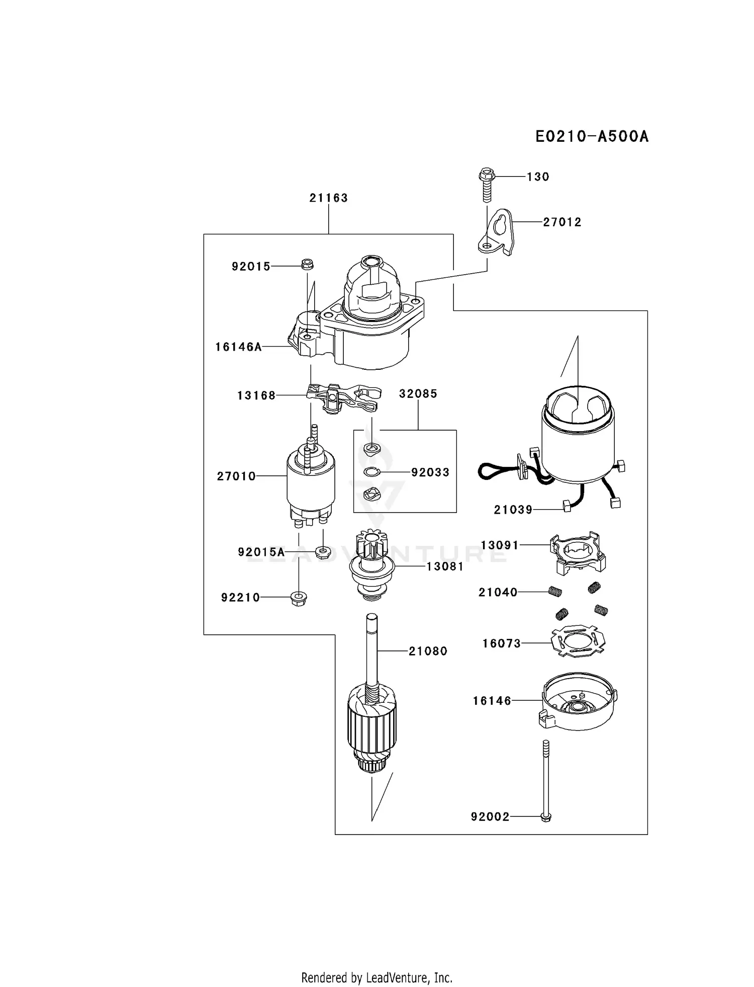 Kawasaki FX481V-AS04 4 Stroke Engine FX481V Parts Diagrams