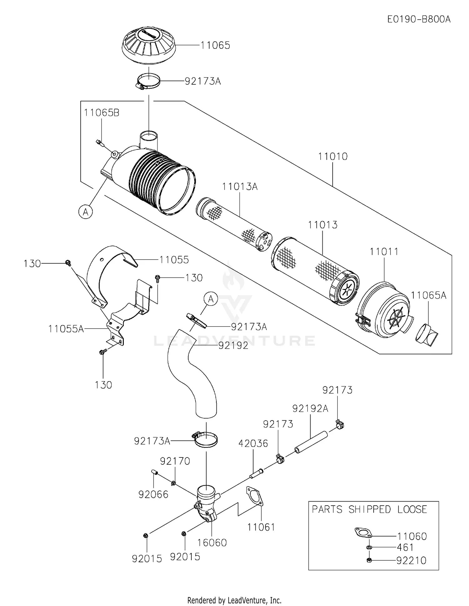 Kawasaki FX651V-ES11 4 Stroke Engine FX651V Parts Diagrams