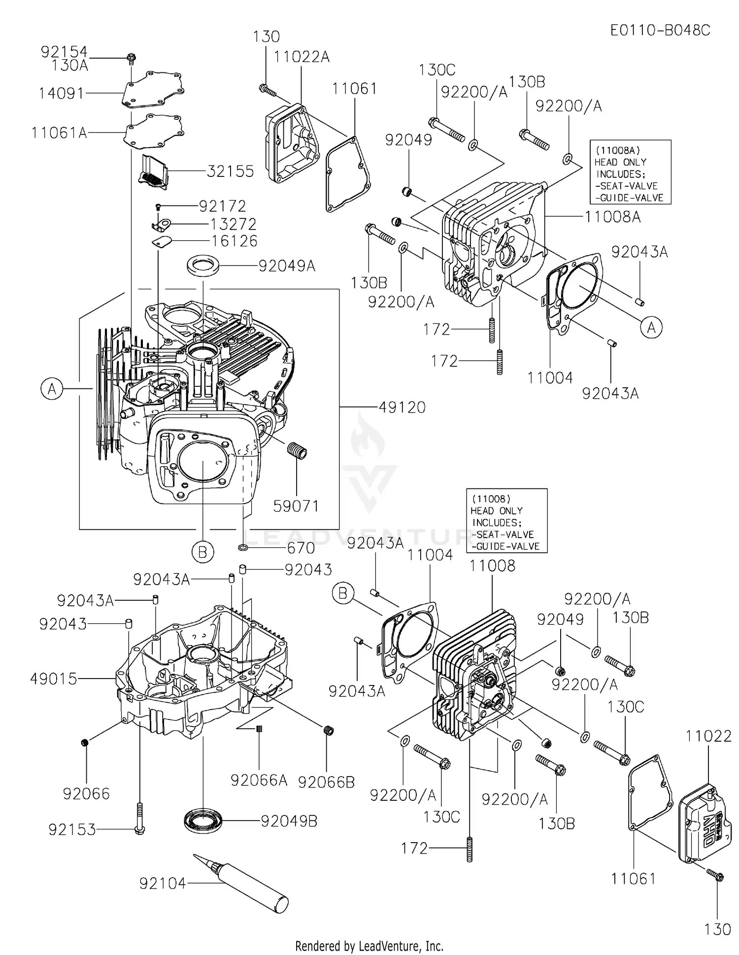 とまぐ　ページ Kawasaki FX730V-DS01 4 Stroke Engine FX730V Parts Diagrams