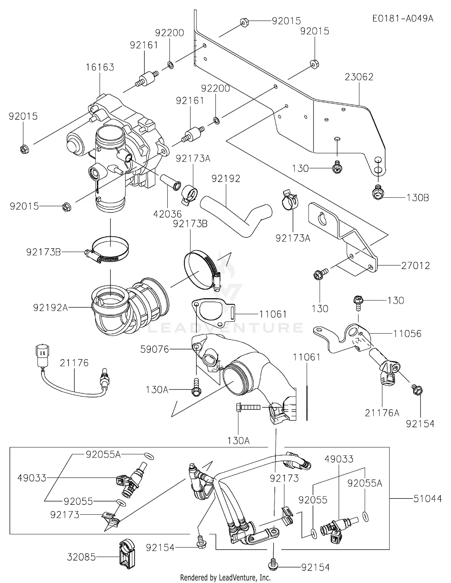 Kawasaki FX730V-DS01 4 Stroke Engine FX730V Parts Diagrams