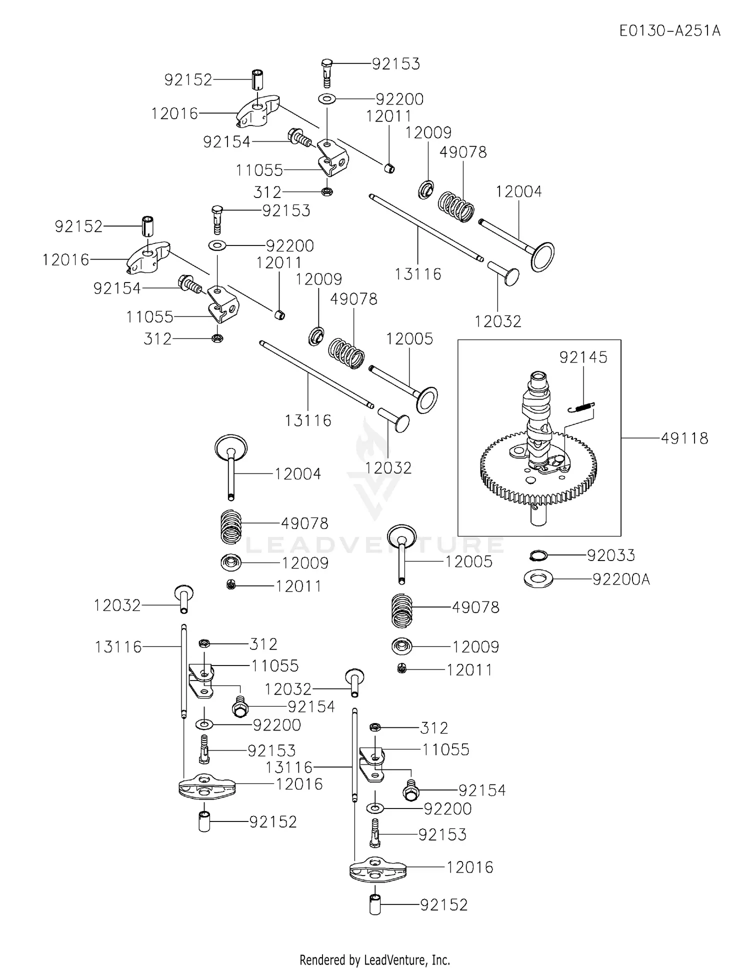 Kawasaki FX730V-DS01 4 Stroke Engine FX730V Parts Diagrams