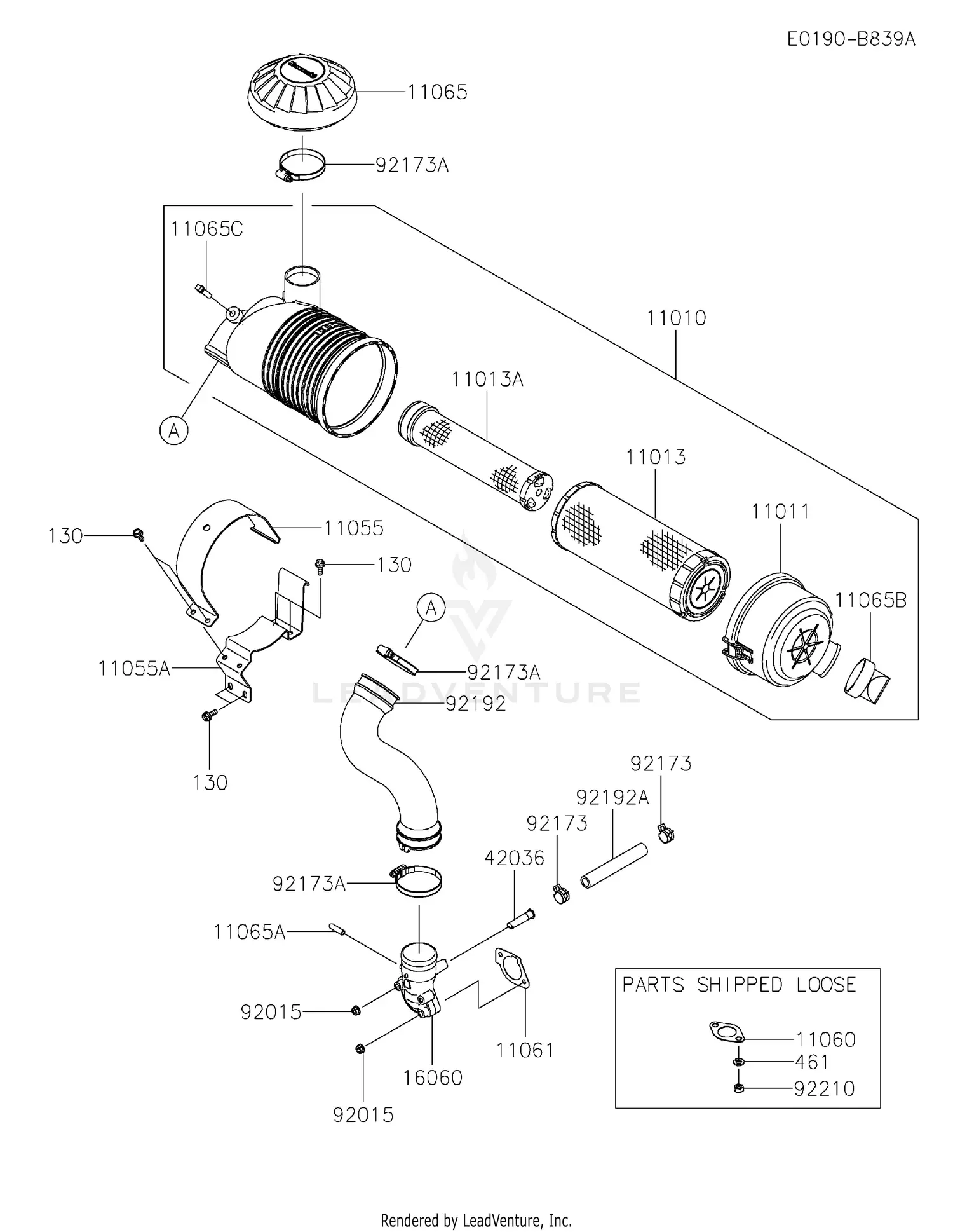 Kawasaki FX730V-DS25 4 Stroke Engine FX730V Parts Diagrams