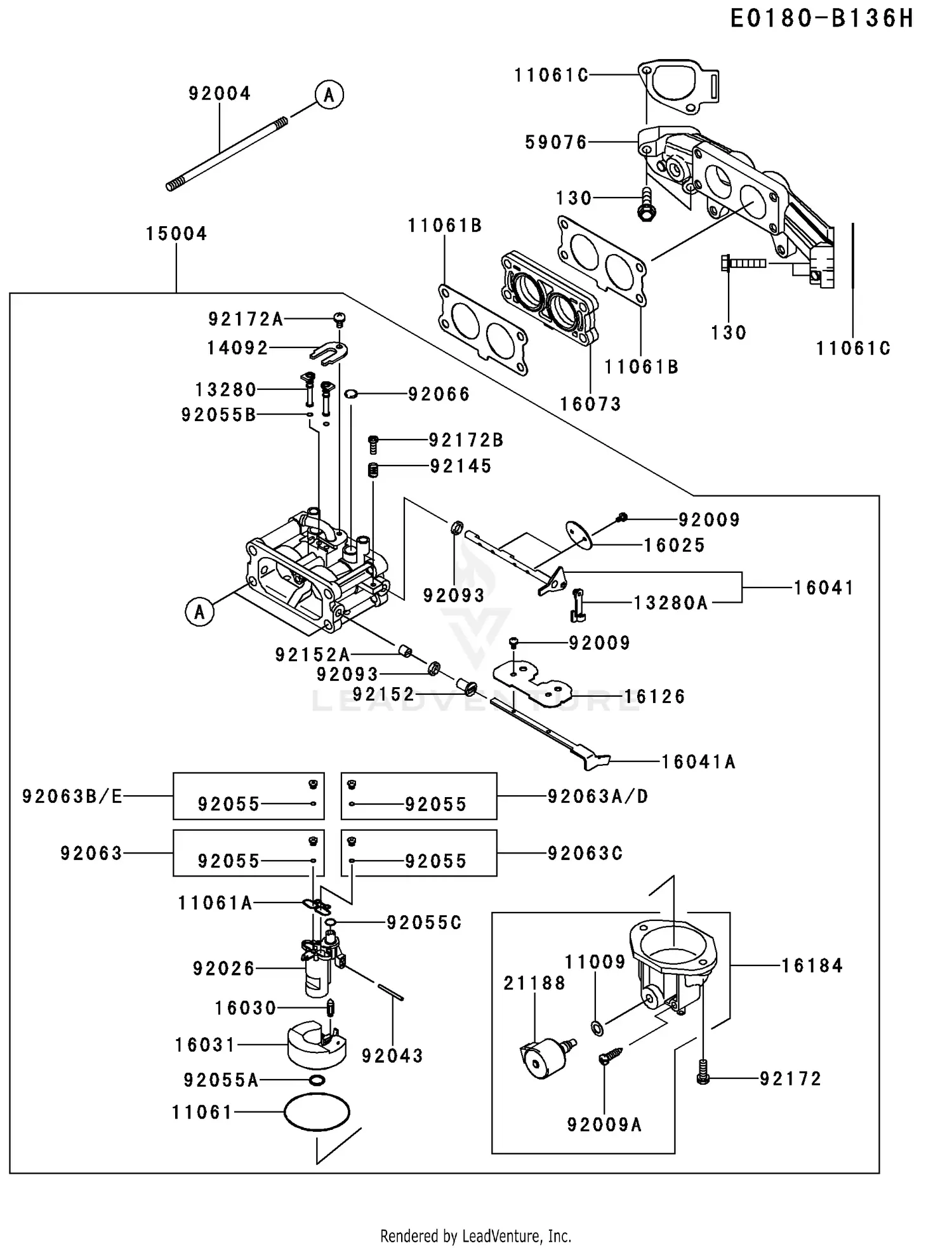 Kawasaki FX730V-FS00 4 Stroke Engine FX730V Parts Diagrams