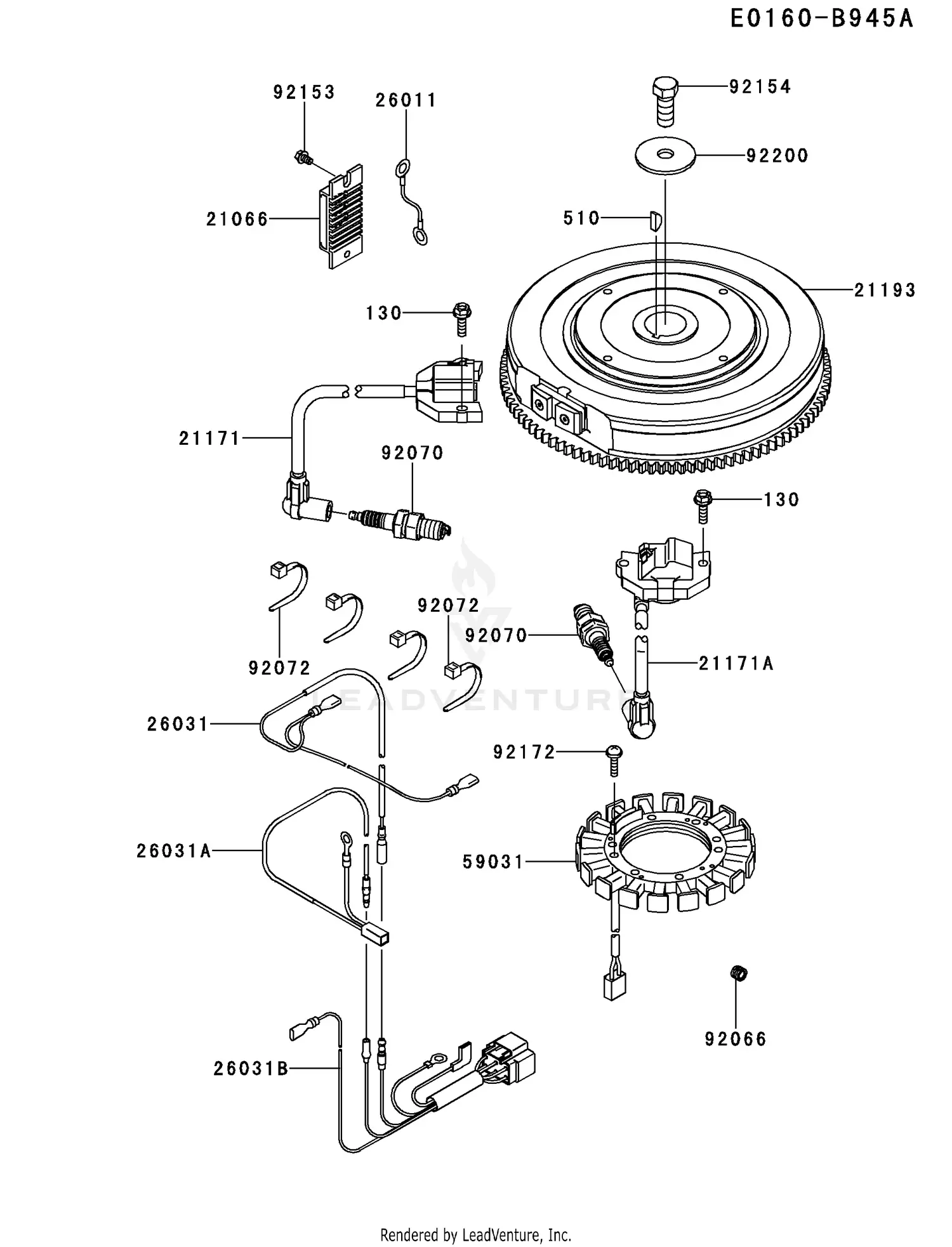Kawasaki FX751V-AS11 4 Stroke Engine FX751V Parts Diagrams