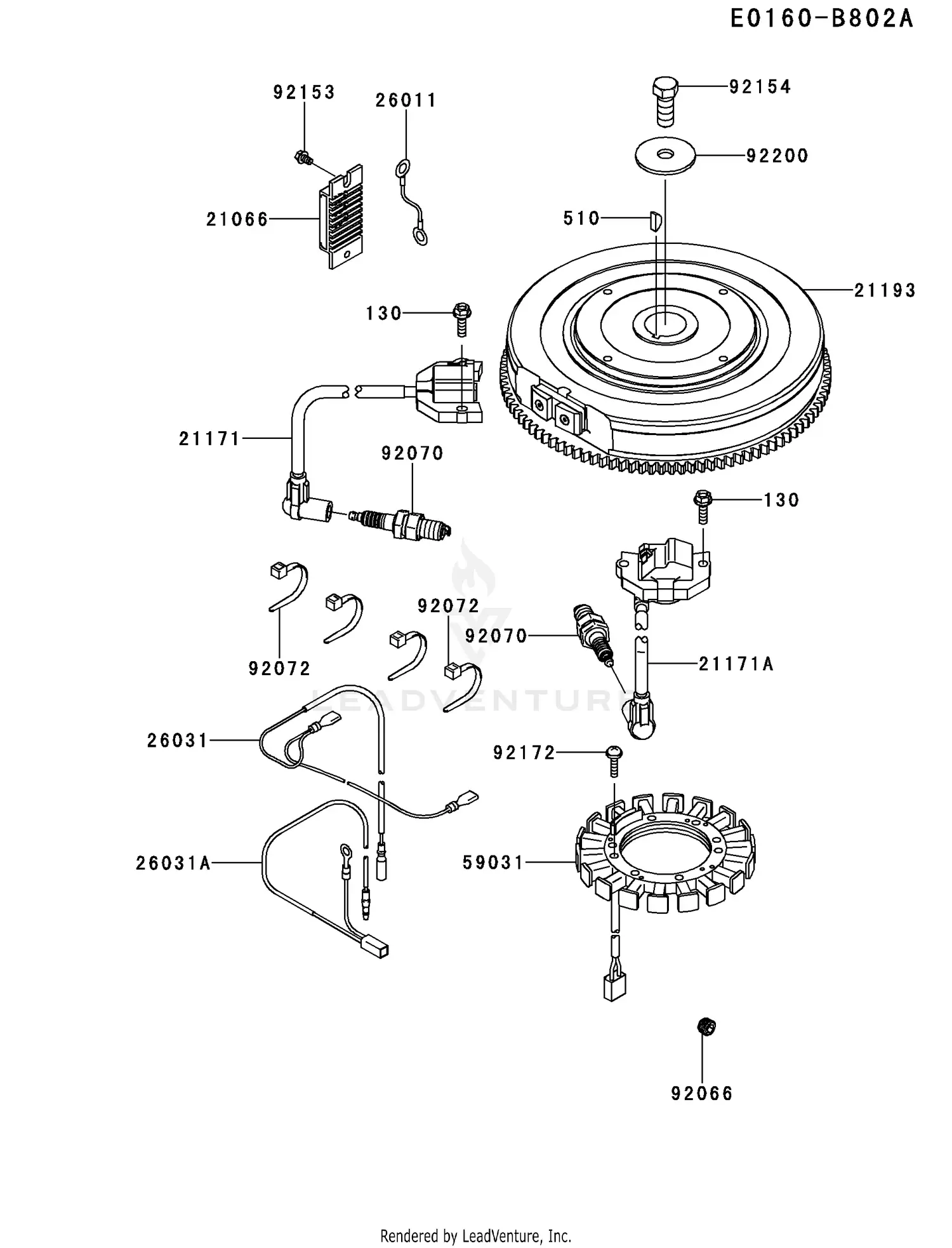 Kawasaki FX751V-FS00 4 Stroke Engine FX751V Parts Diagrams