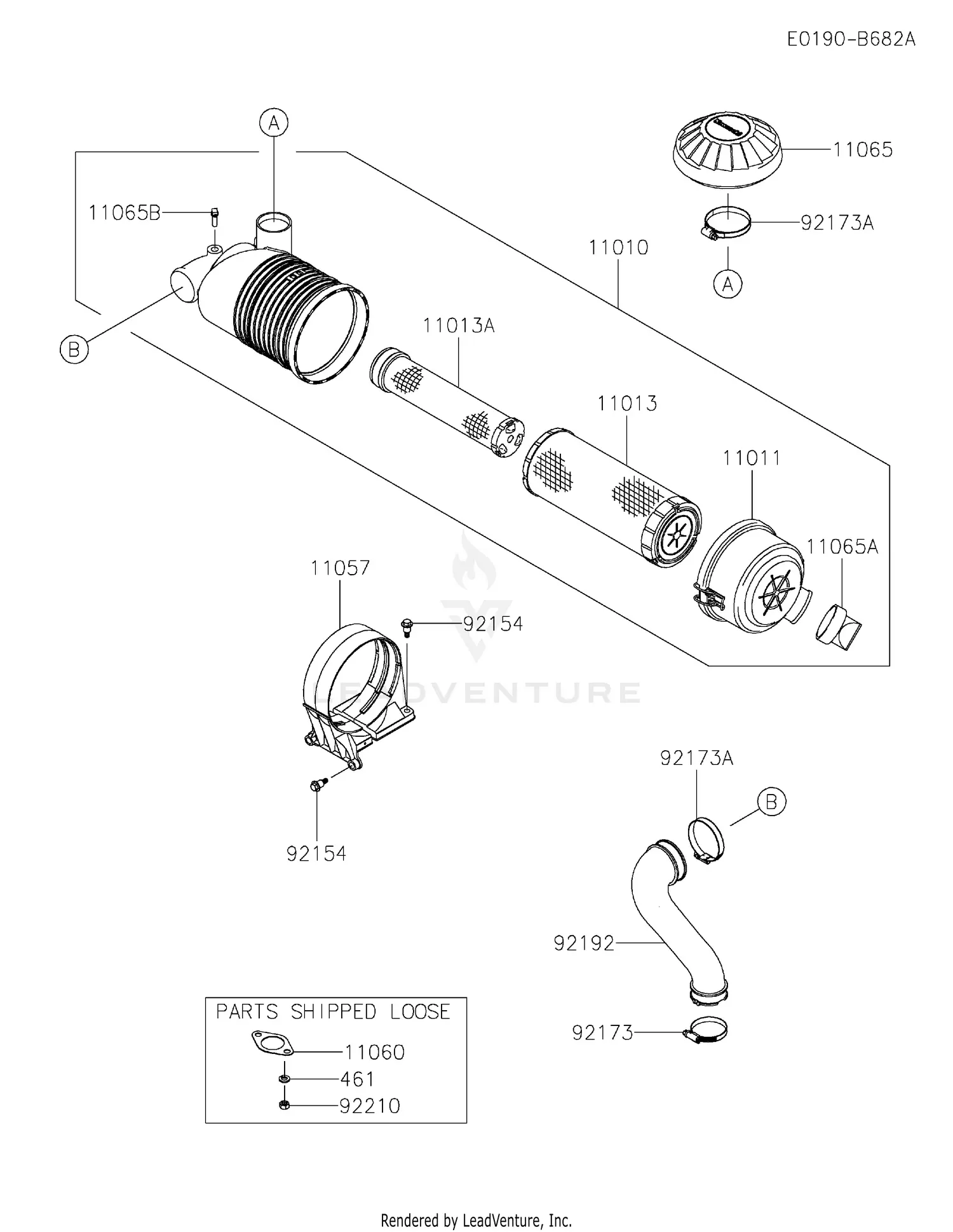 Kawasaki FX850V-AR33 4 Stroke Engine FX850V Parts Diagrams