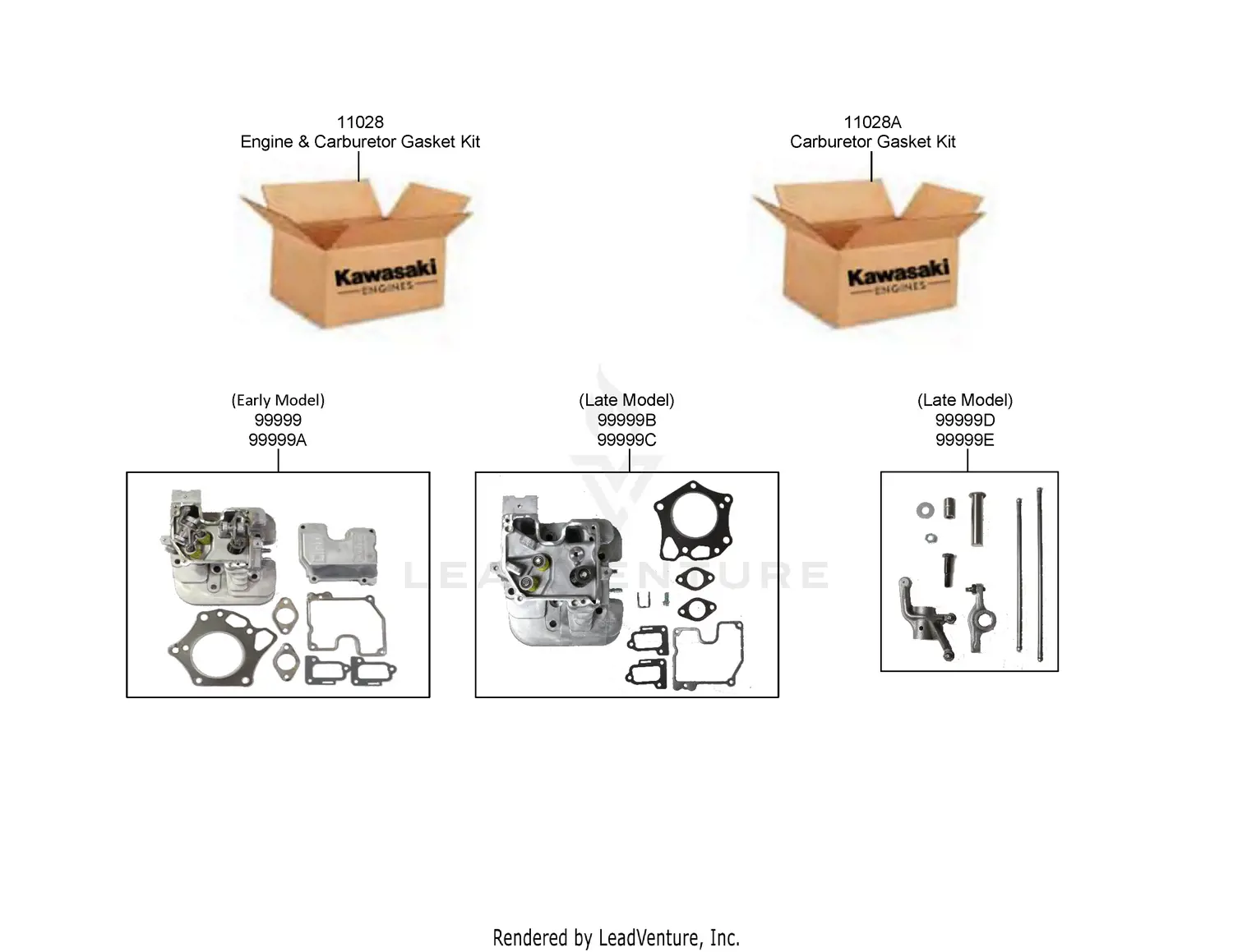 Kawasaki FXT00V-BS25 4 Stroke Engine FXT00V Parts Diagrams