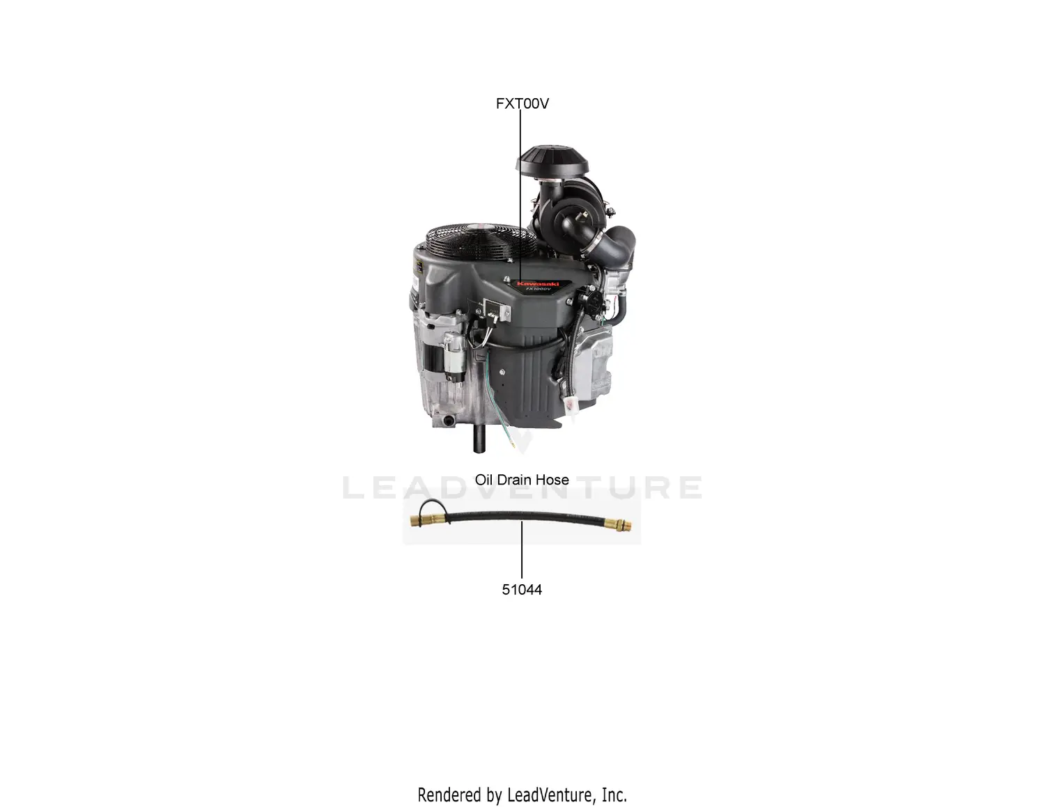 Kawasaki FXT00V-BS25 4 Stroke Engine FXT00V Parts Diagrams