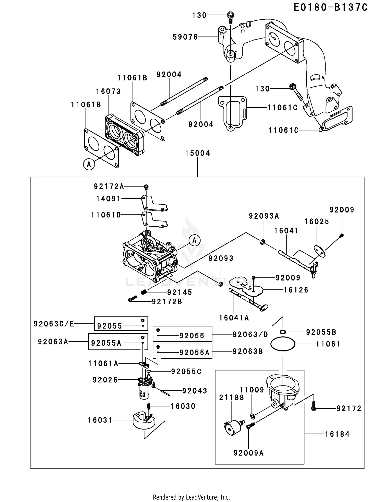 Kawasaki FXT00V-BS25 4 Stroke Engine FXT00V Parts Diagrams